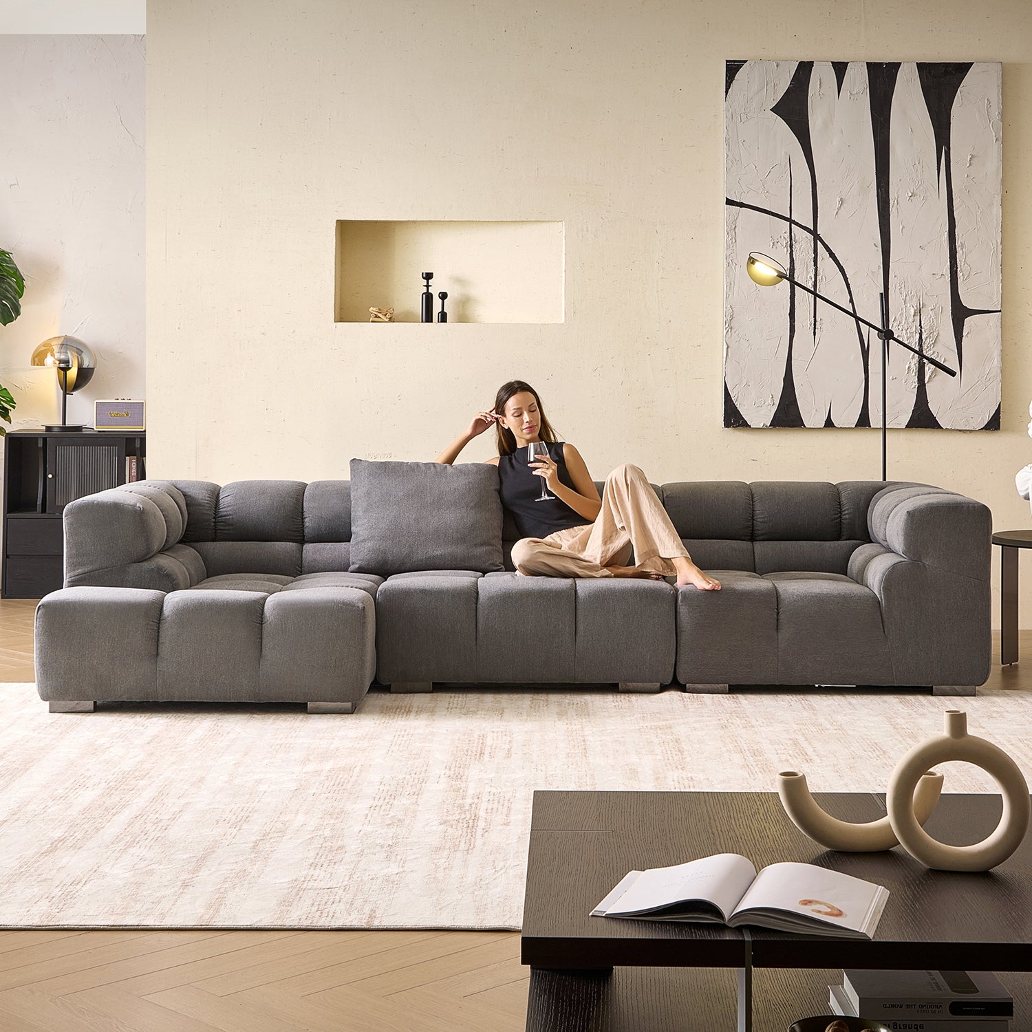 Amora Sectional High Arm