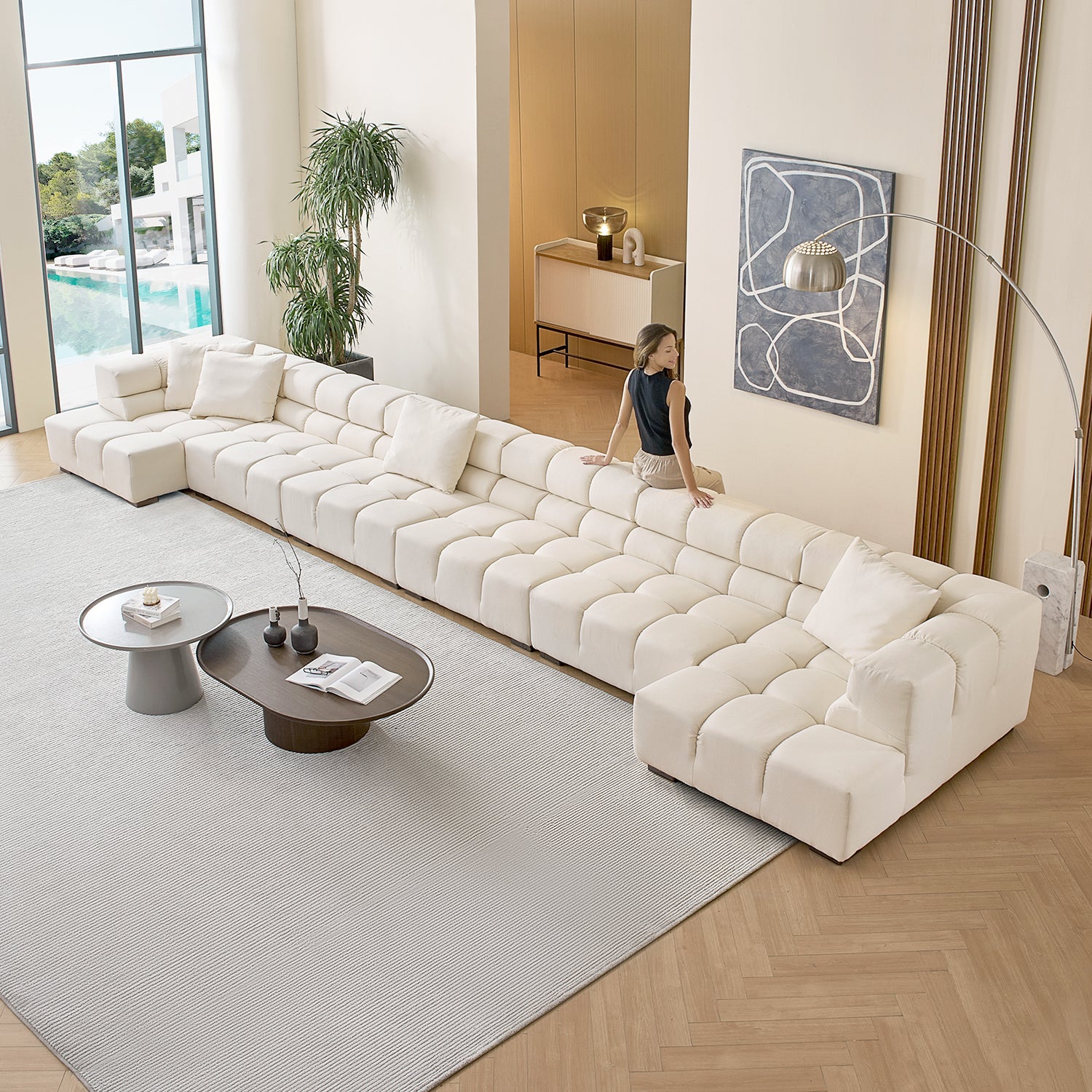 Amora U Sectional High Arm - Mario Capasa