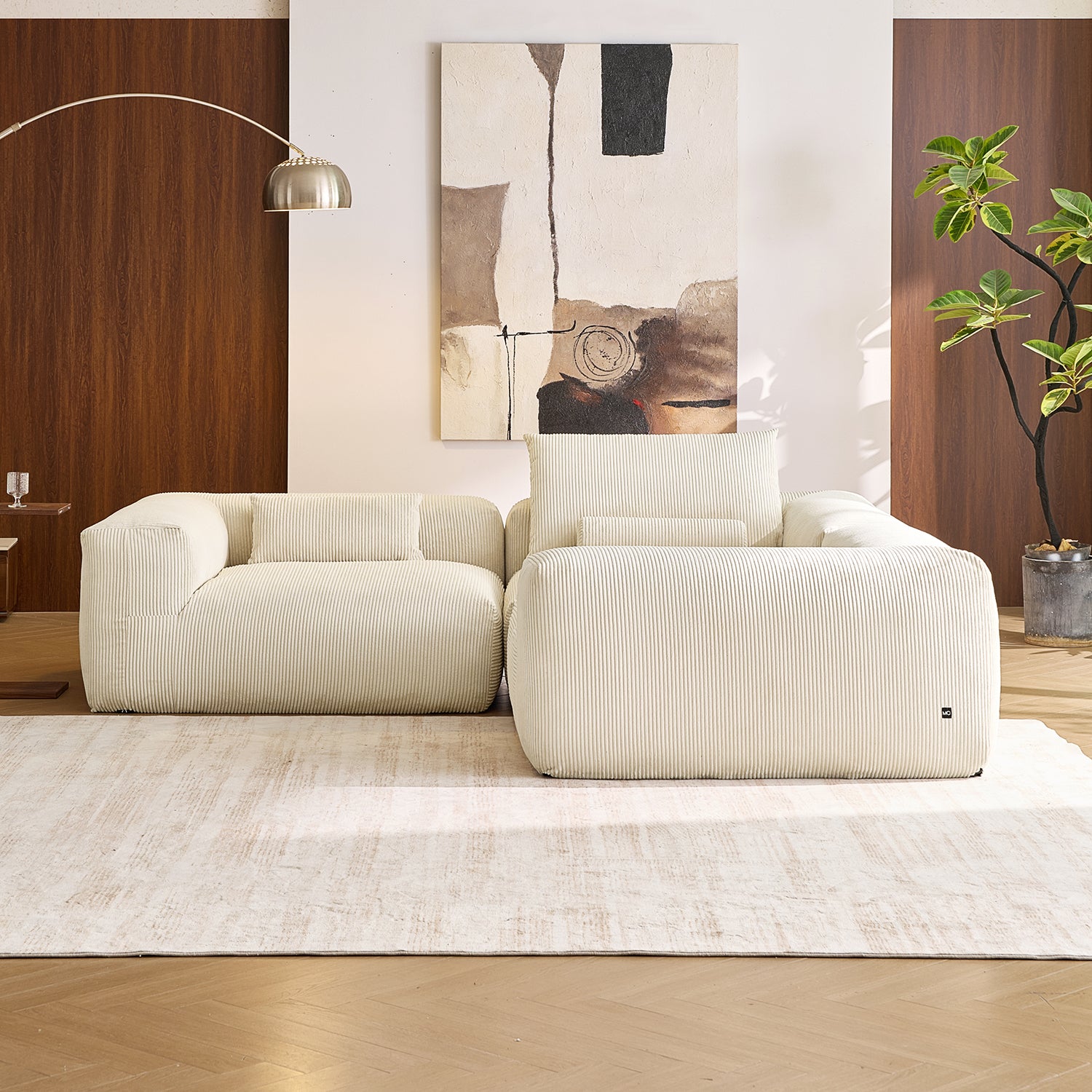 Mellow Closed L Sectional - Mario Capasa