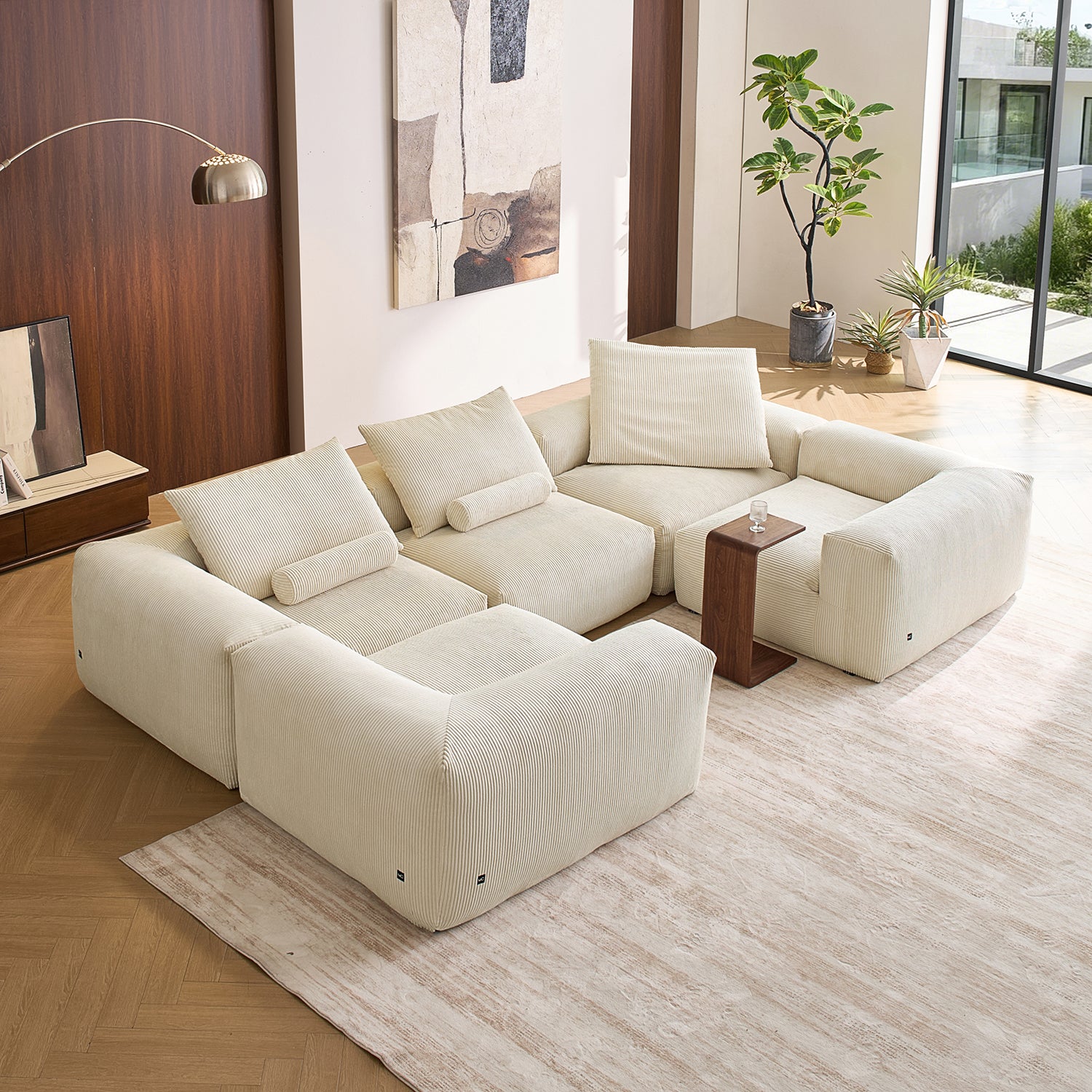 Mellow Closed U Sectional - Mario Capasa