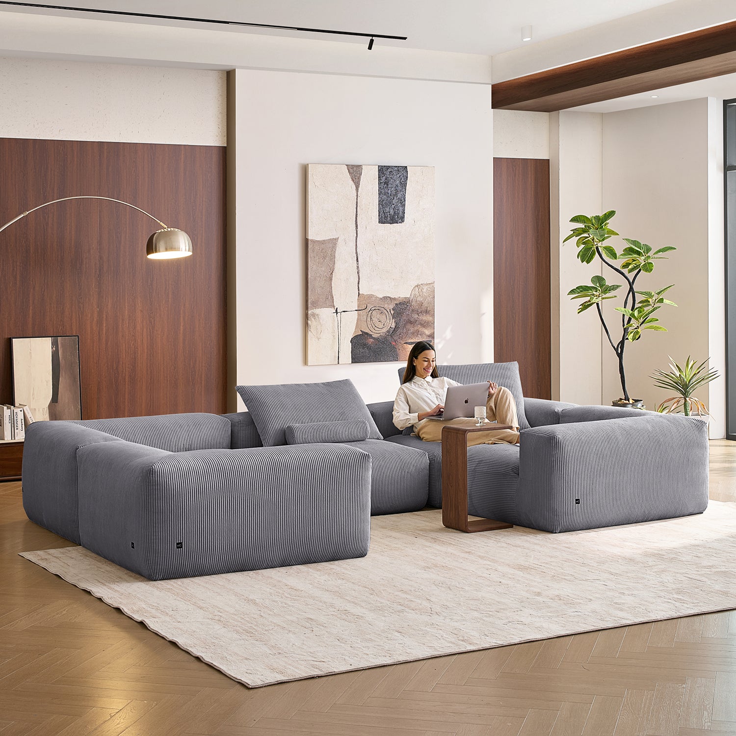 Mellow Closed U Sectional - Mario Capasa