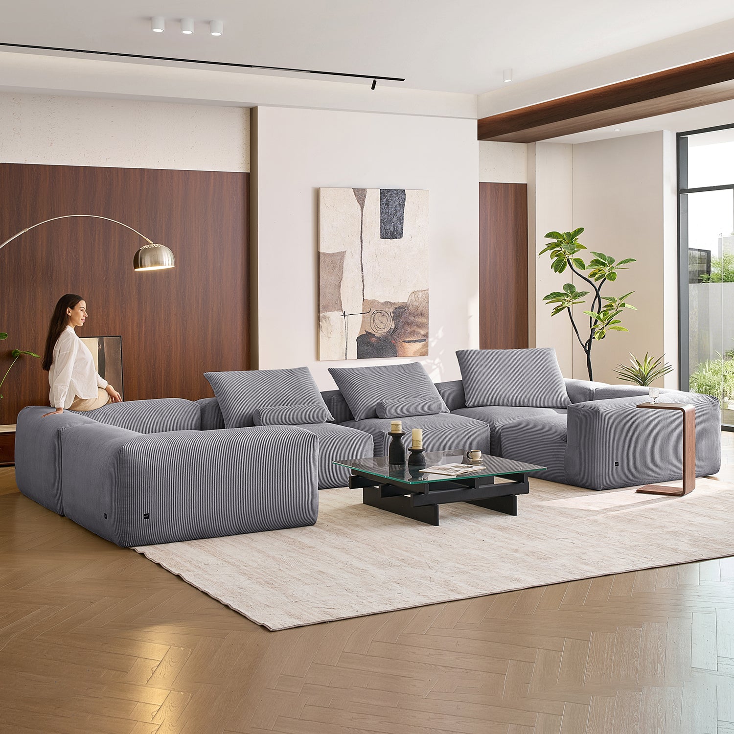 Mellow Closed U Sectional - Mario Capasa