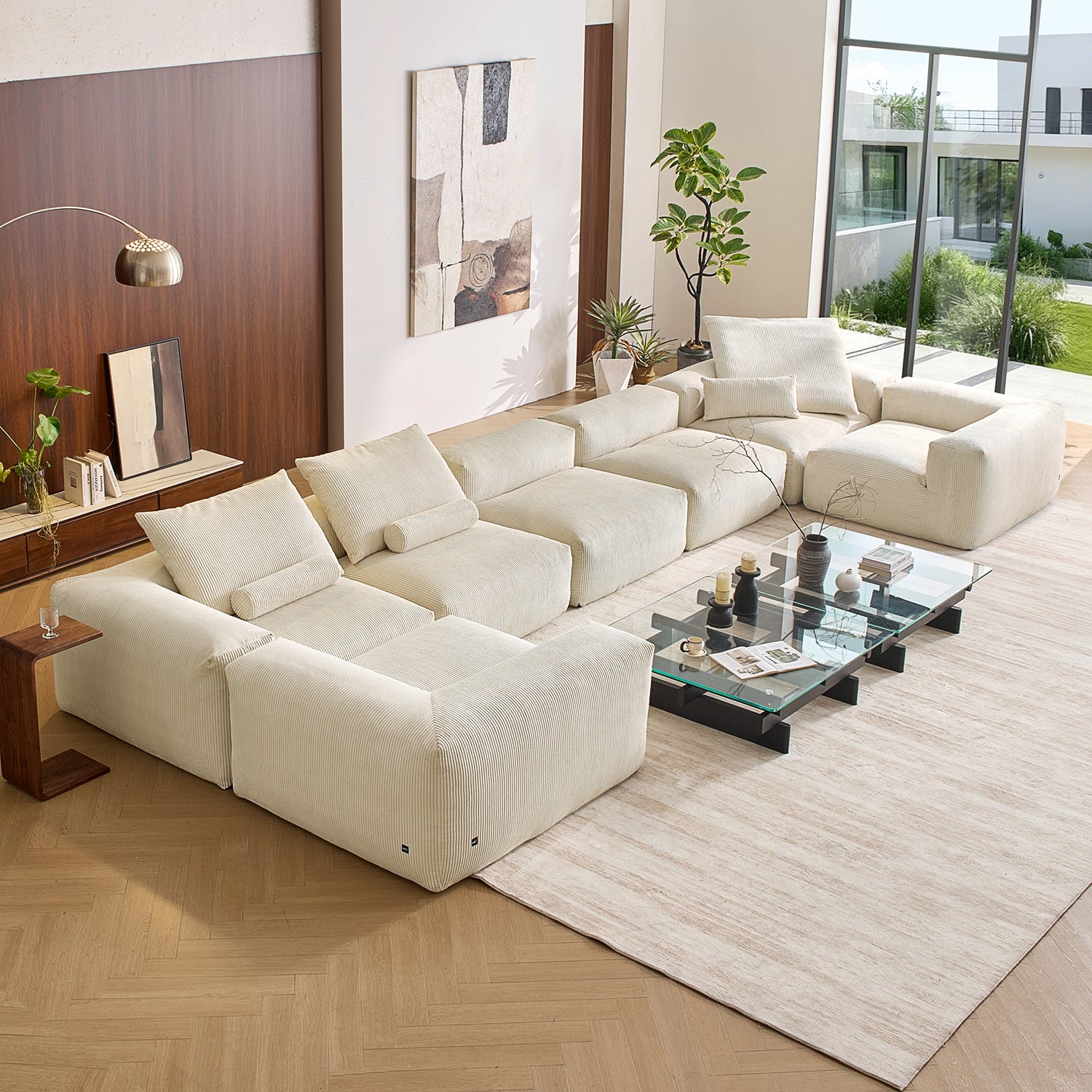 Mellow Closed U Sectional - Mario Capasa