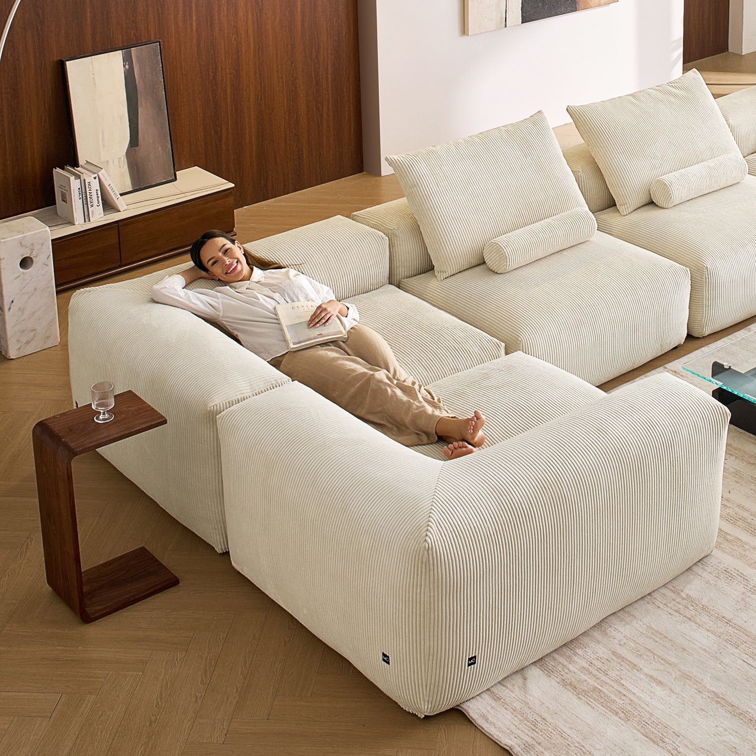 Mellow Closed U Sectional - Mario Capasa
