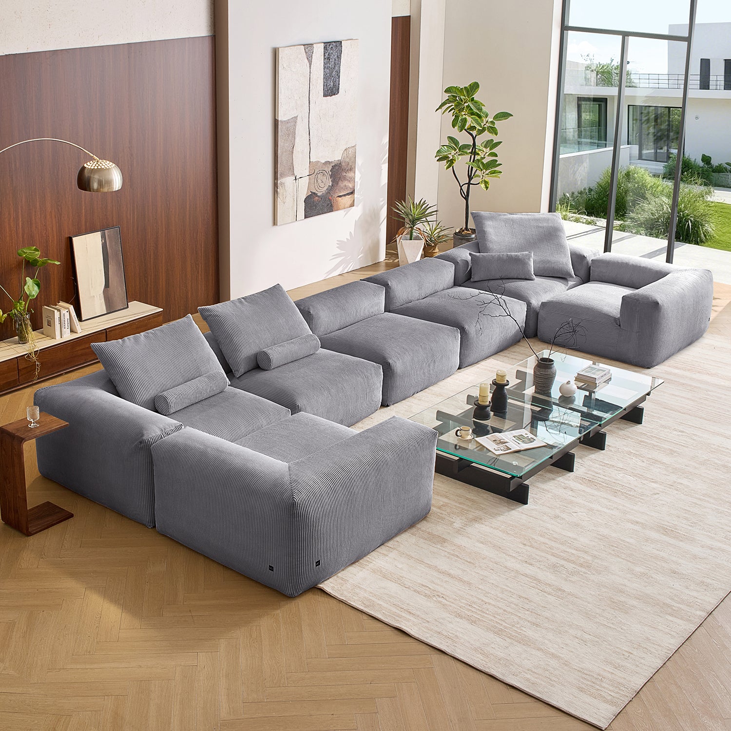 Mellow Closed U Sectional - Mario Capasa