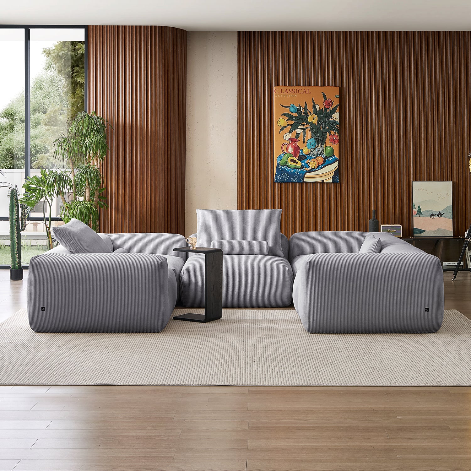 Mellow Extra Deep Closed U Sectional - Mario Capasa