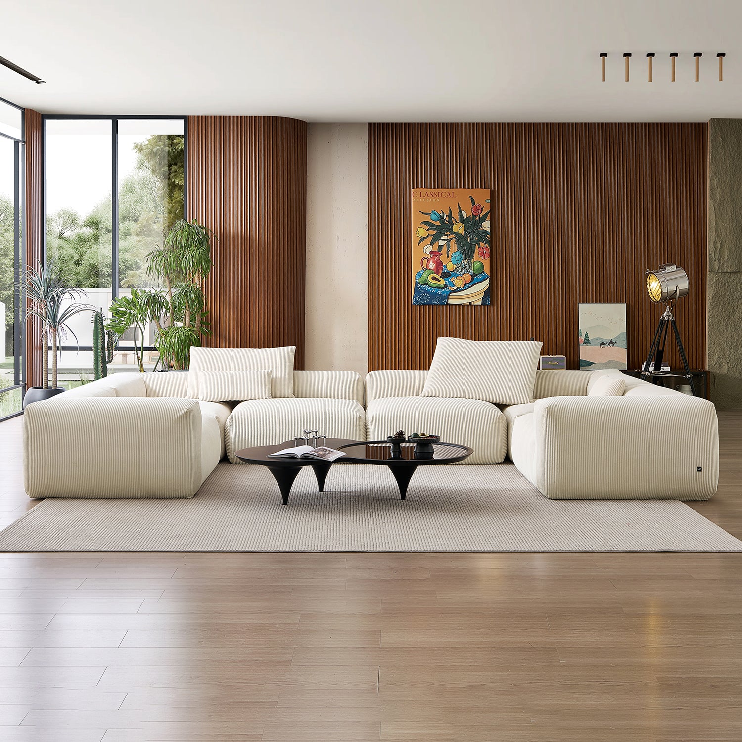 Mellow Extra Deep Closed U Sectional - Mario Capasa