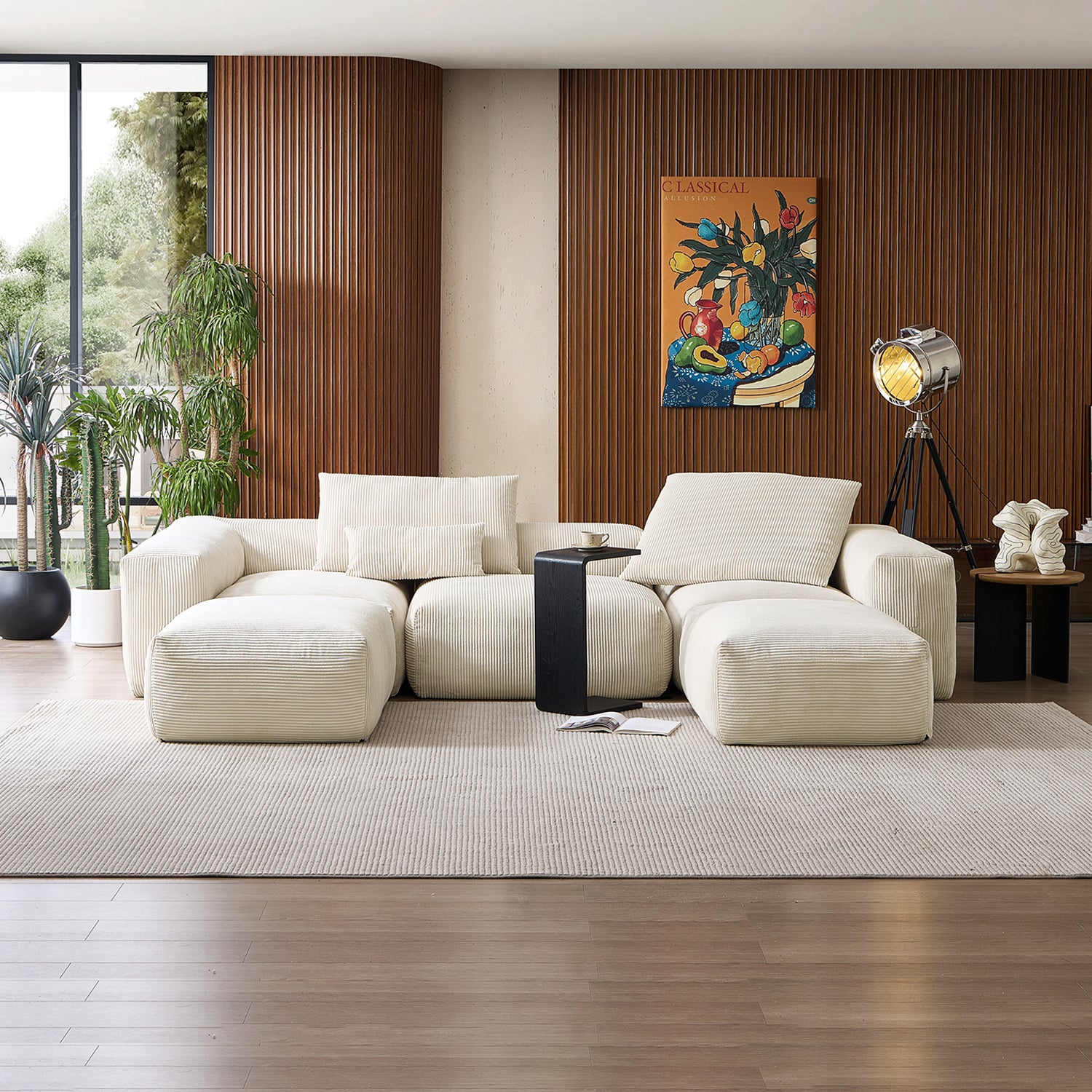 Mellow Extra Deep U Sectional with Ottoman - Mario Capasa