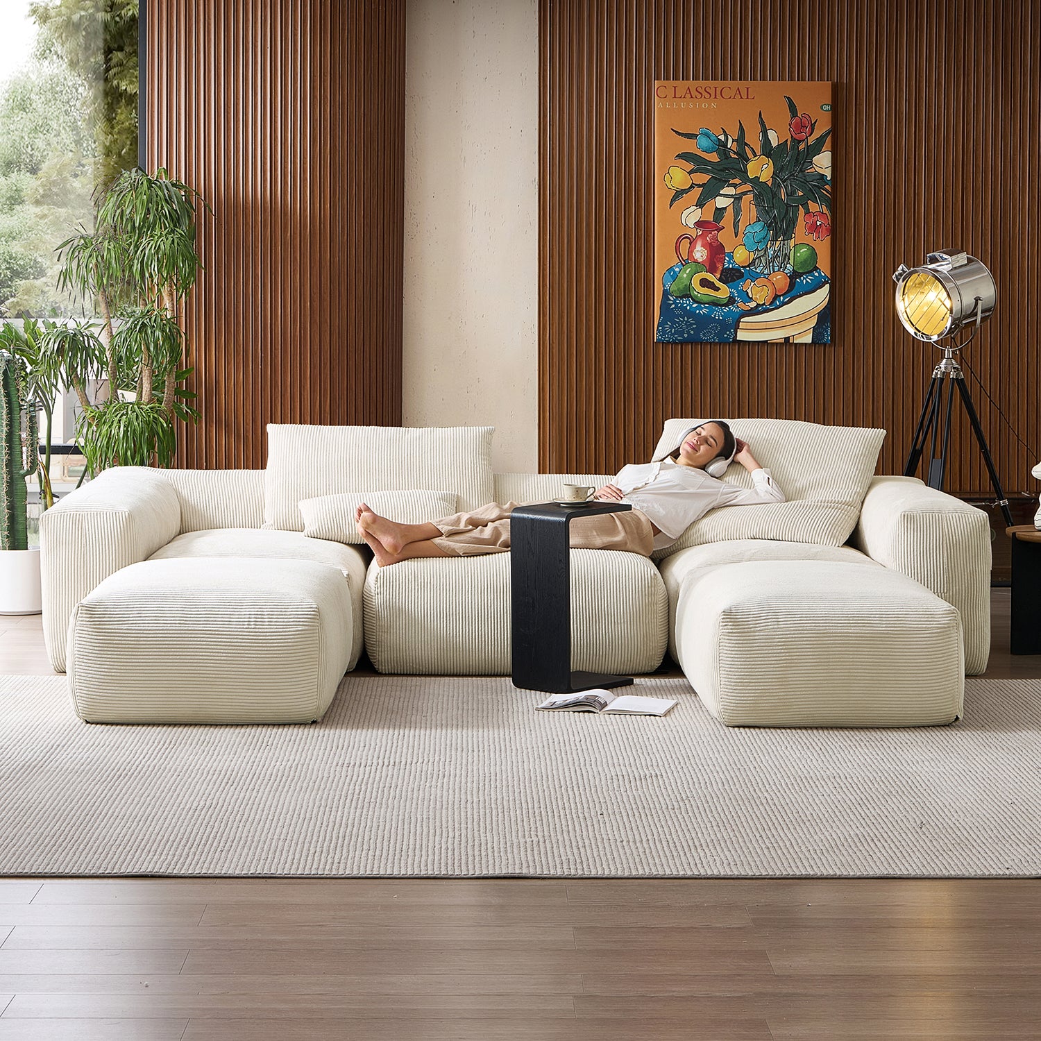 Mellow Extra Deep U Sectional with Ottoman - Mario Capasa