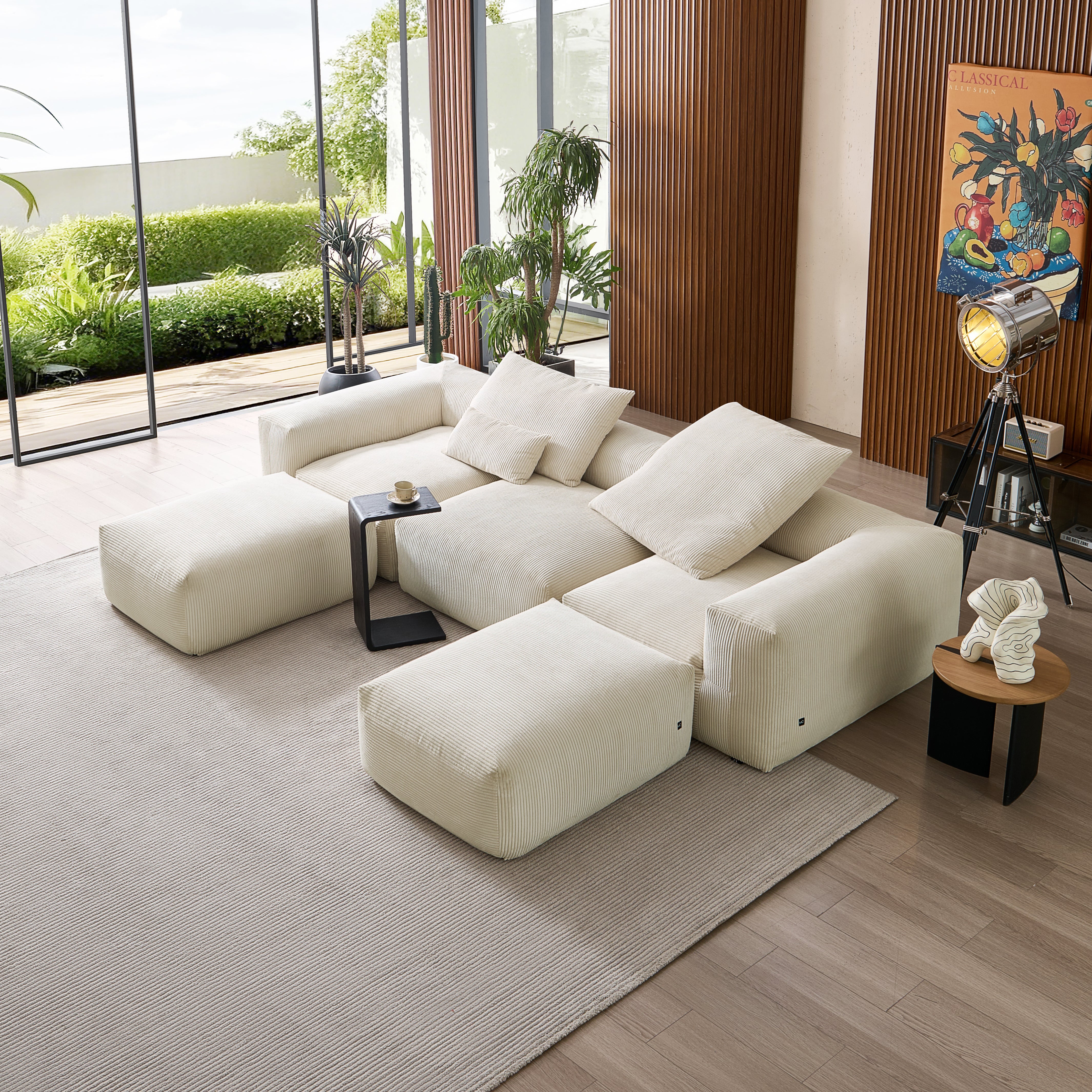 Mellow Extra Deep U Sectional with Ottoman - Mario Capasa