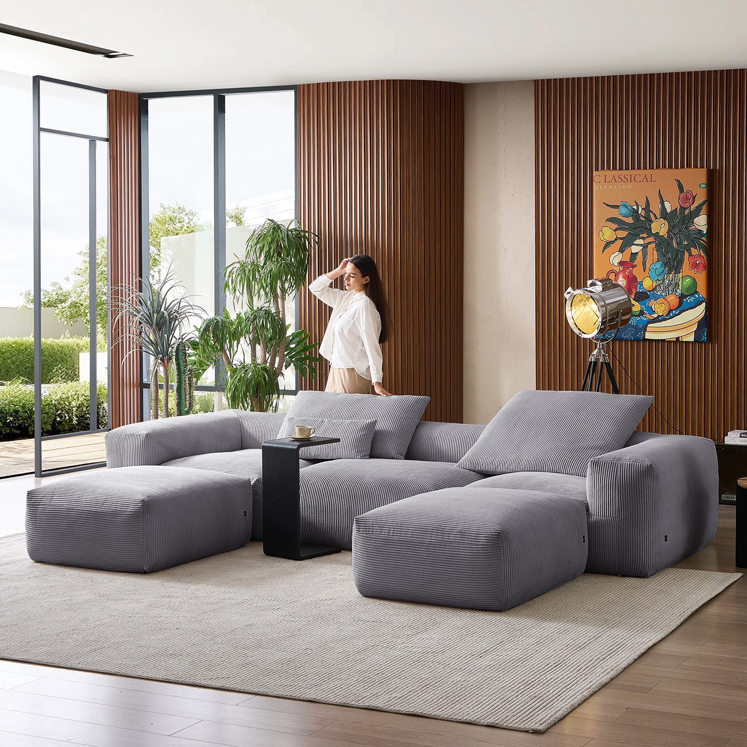 Mellow Extra Deep U Sectional with Ottoman - Mario Capasa