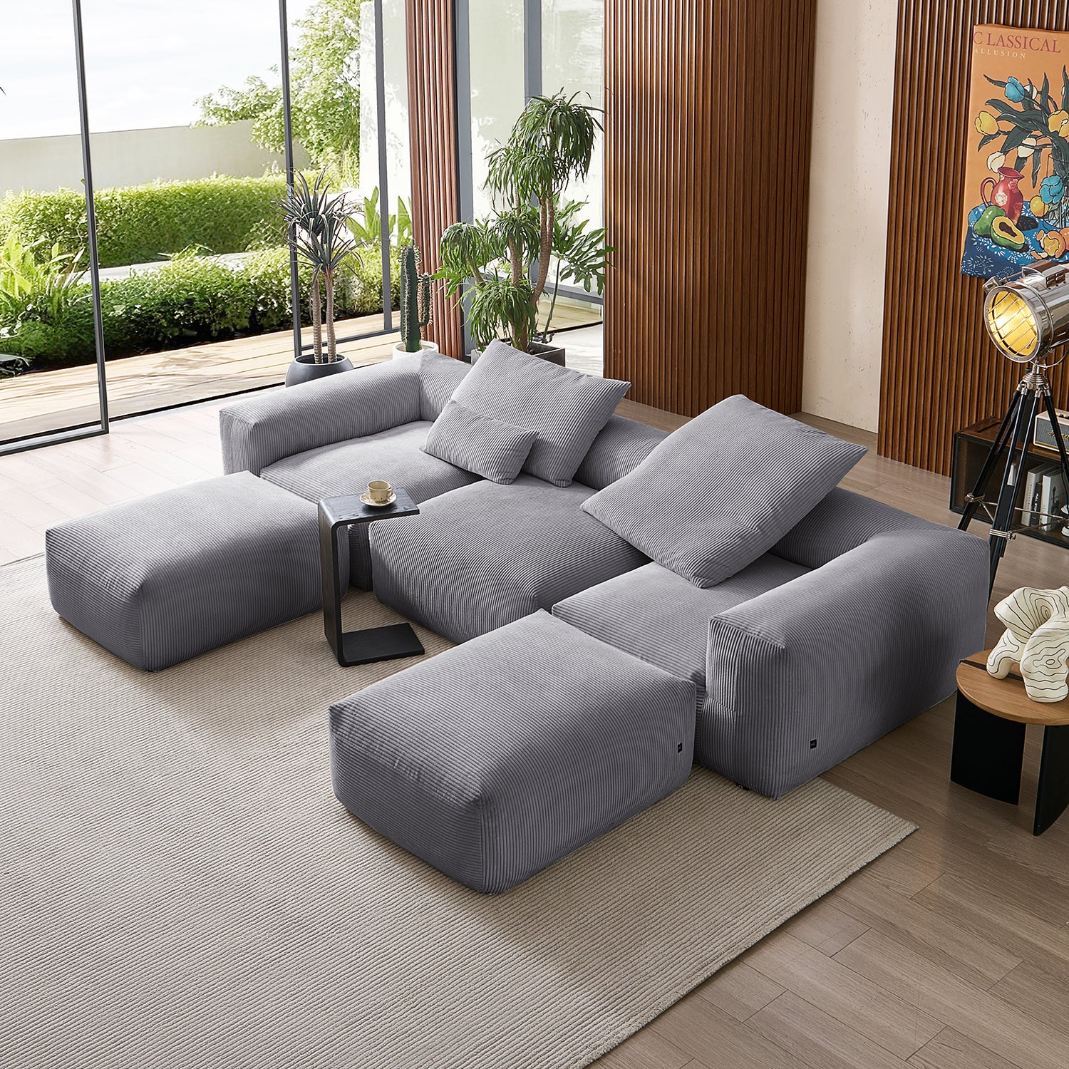 Mellow Extra Deep U Sectional with Ottoman - Mario Capasa