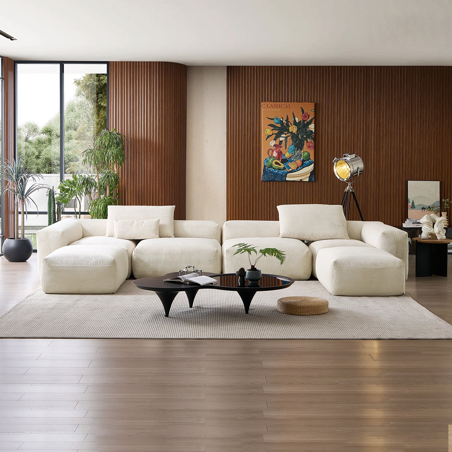Mellow Extra Deep U Sectional with Ottoman - Mario Capasa
