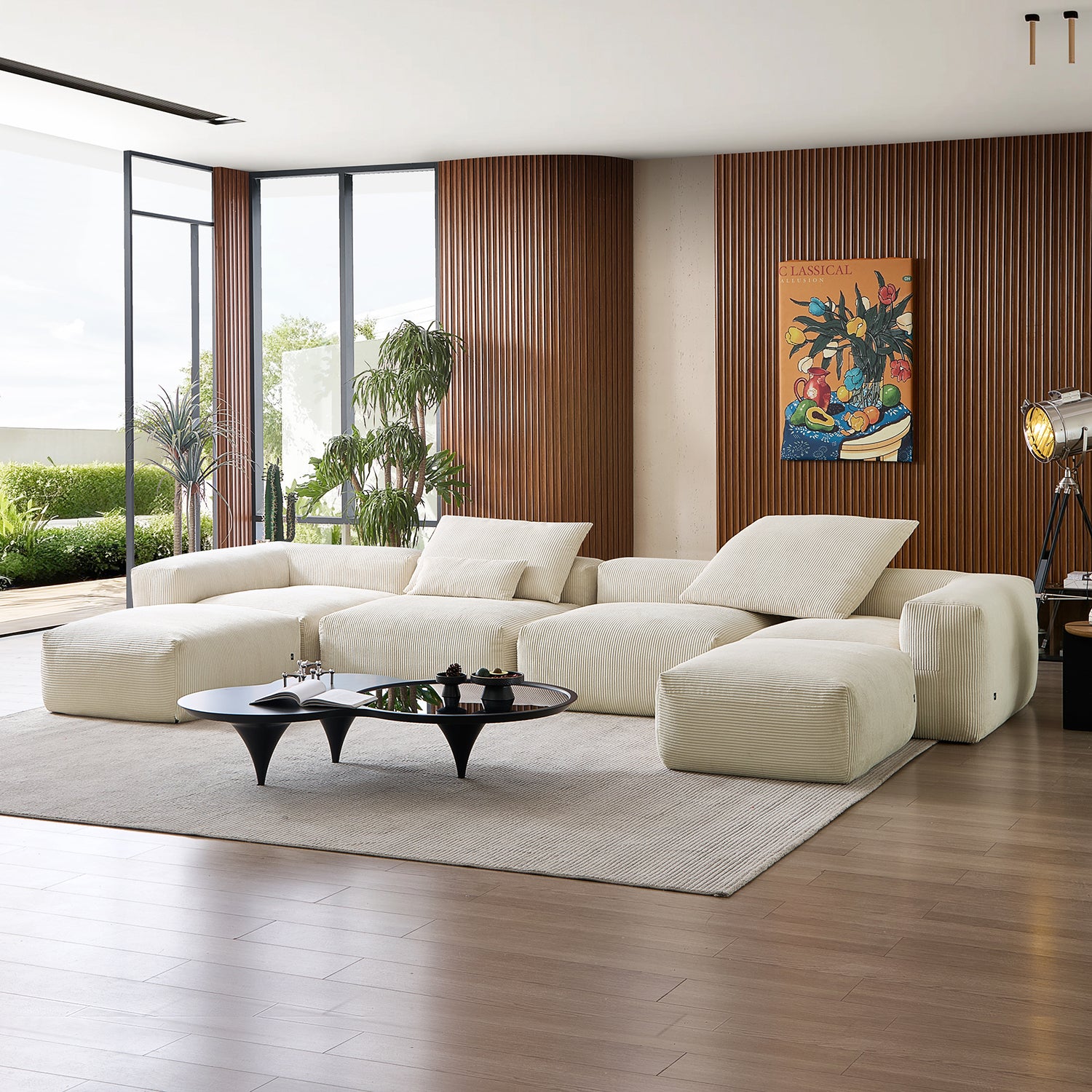 Mellow Extra Deep U Sectional with Ottoman - Mario Capasa