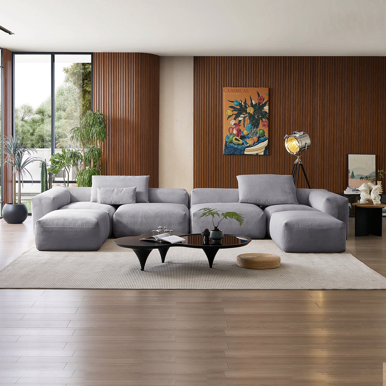 Mellow Extra Deep U Sectional with Ottoman - Mario Capasa