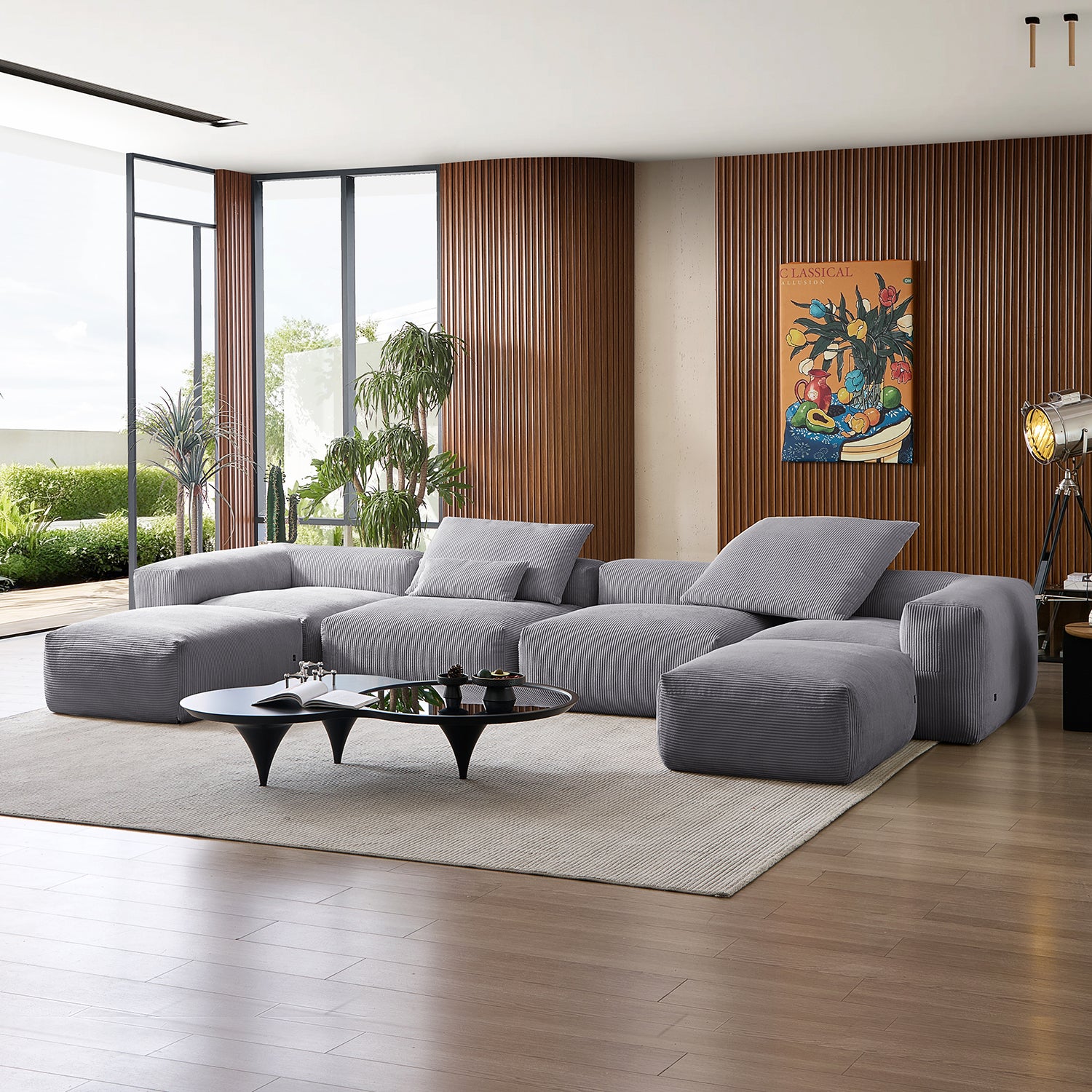 Mellow Extra Deep U Sectional with Ottoman - Mario Capasa