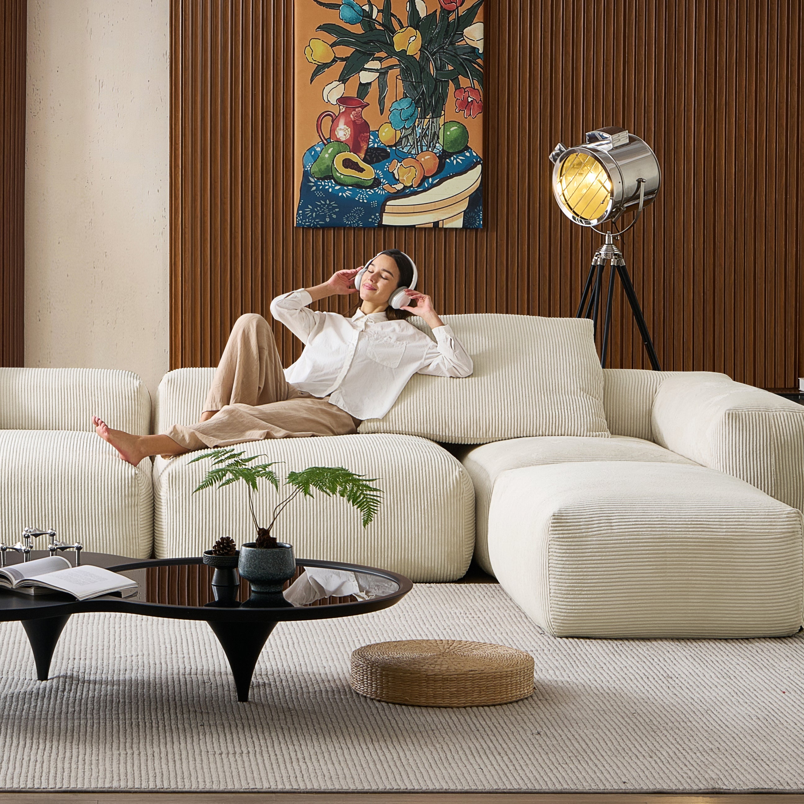 Mellow Extra Deep U Sectional with Ottoman - Mario Capasa