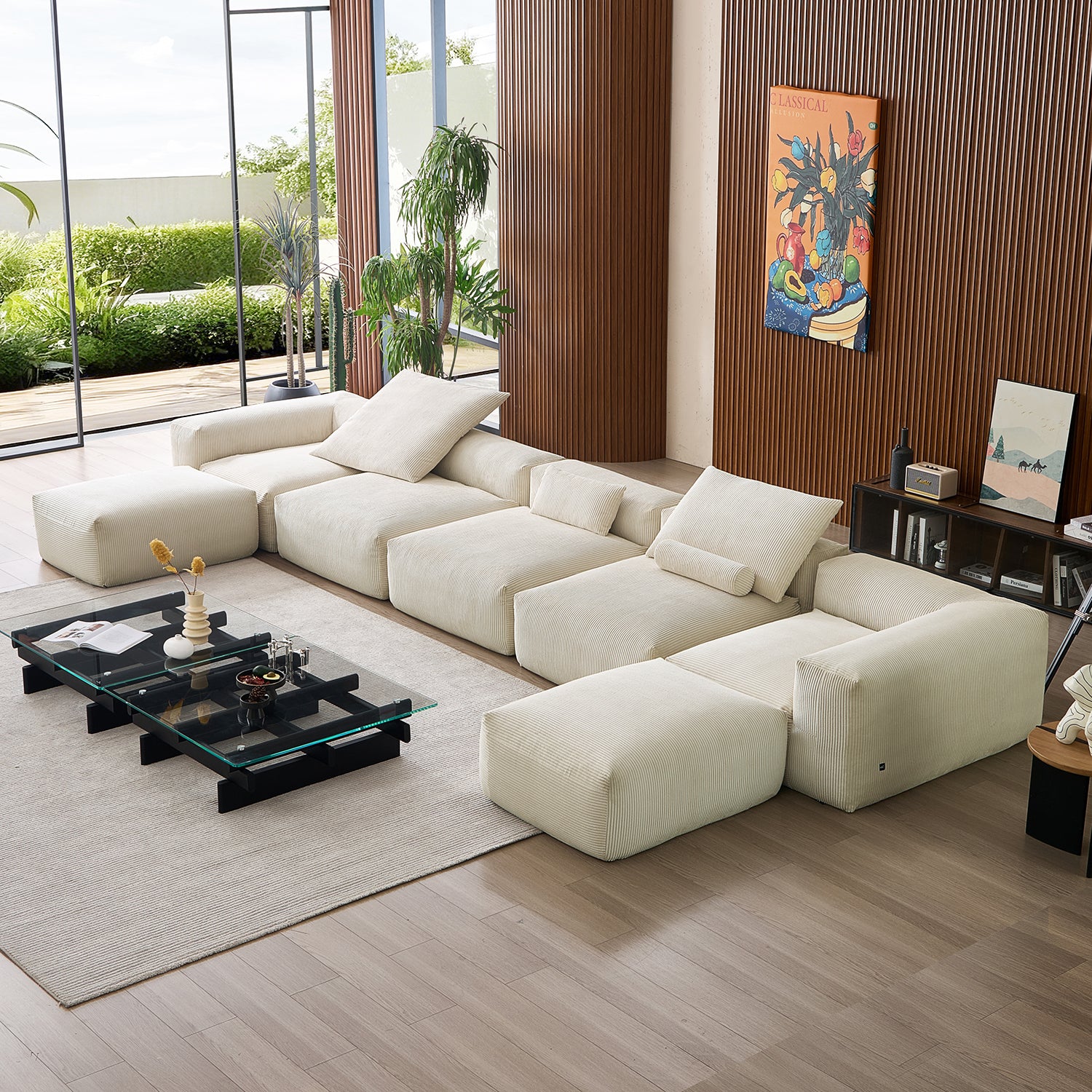 Mellow Extra Deep U Sectional with Ottoman - Mario Capasa