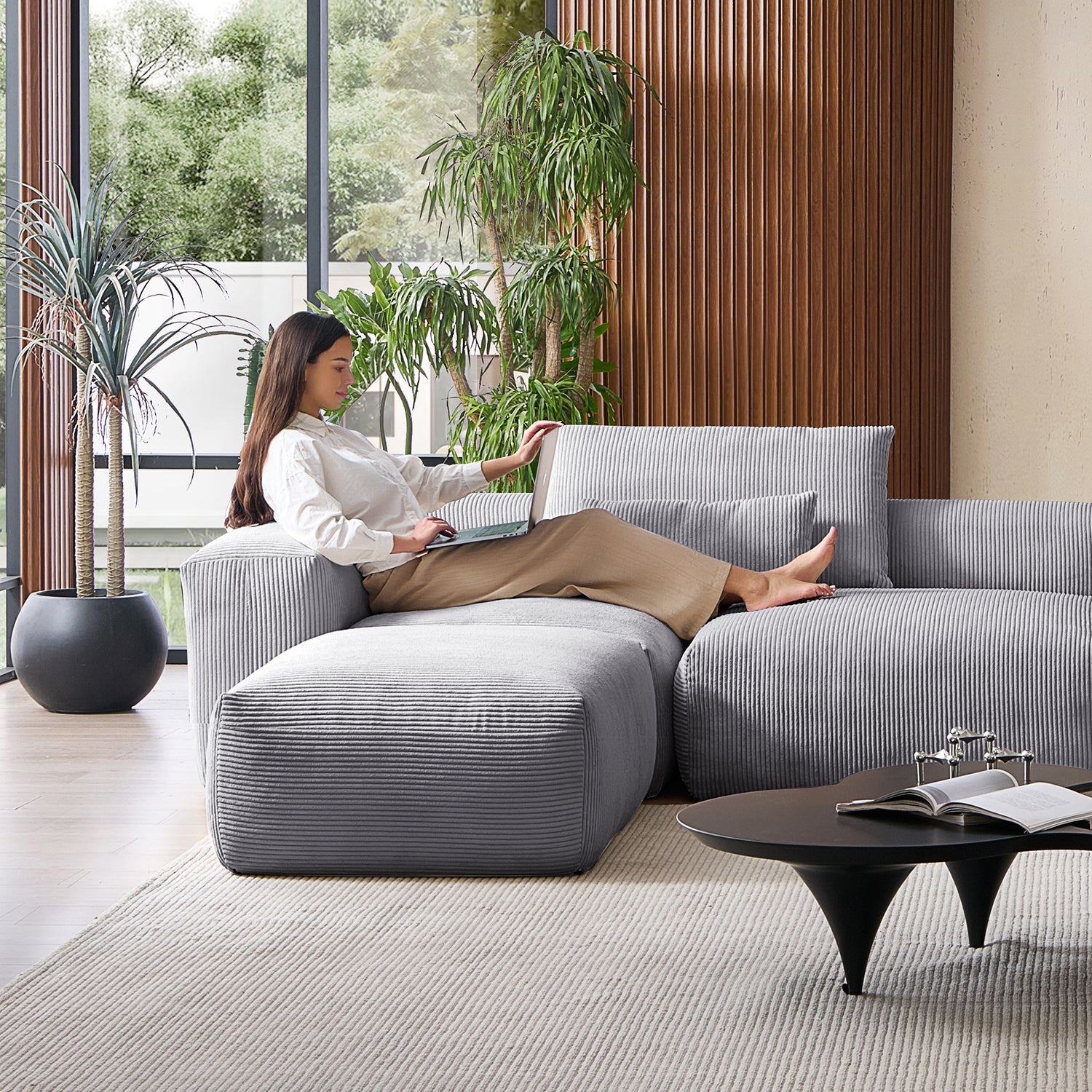 Mellow Extra Deep U Sectional with Ottoman - Mario Capasa