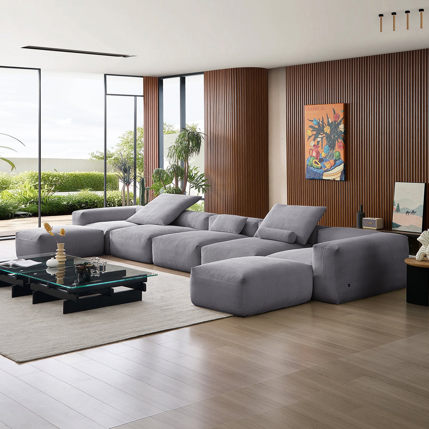 Mellow Extra Deep U Sectional with Ottoman - Mario Capasa