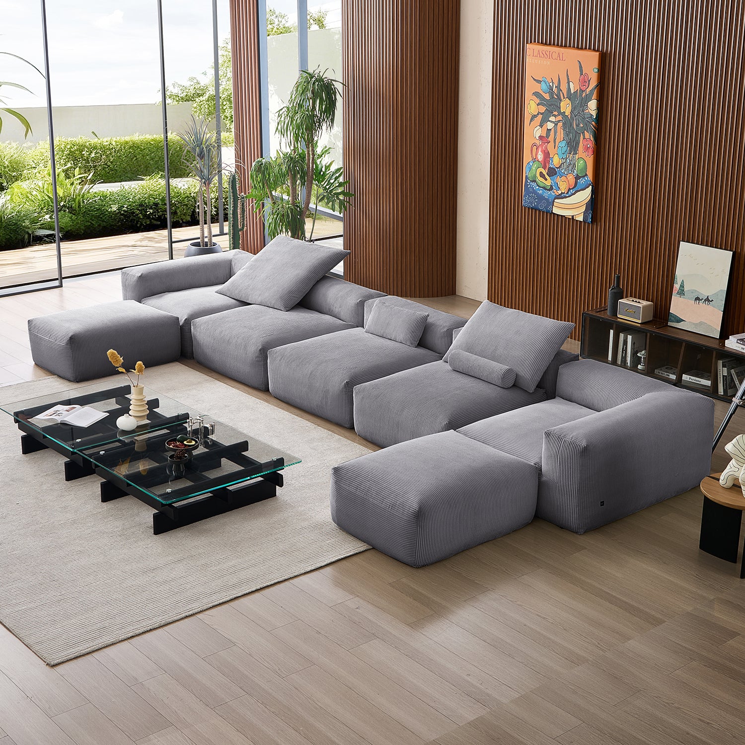 Mellow Extra Deep U Sectional with Ottoman - Mario Capasa