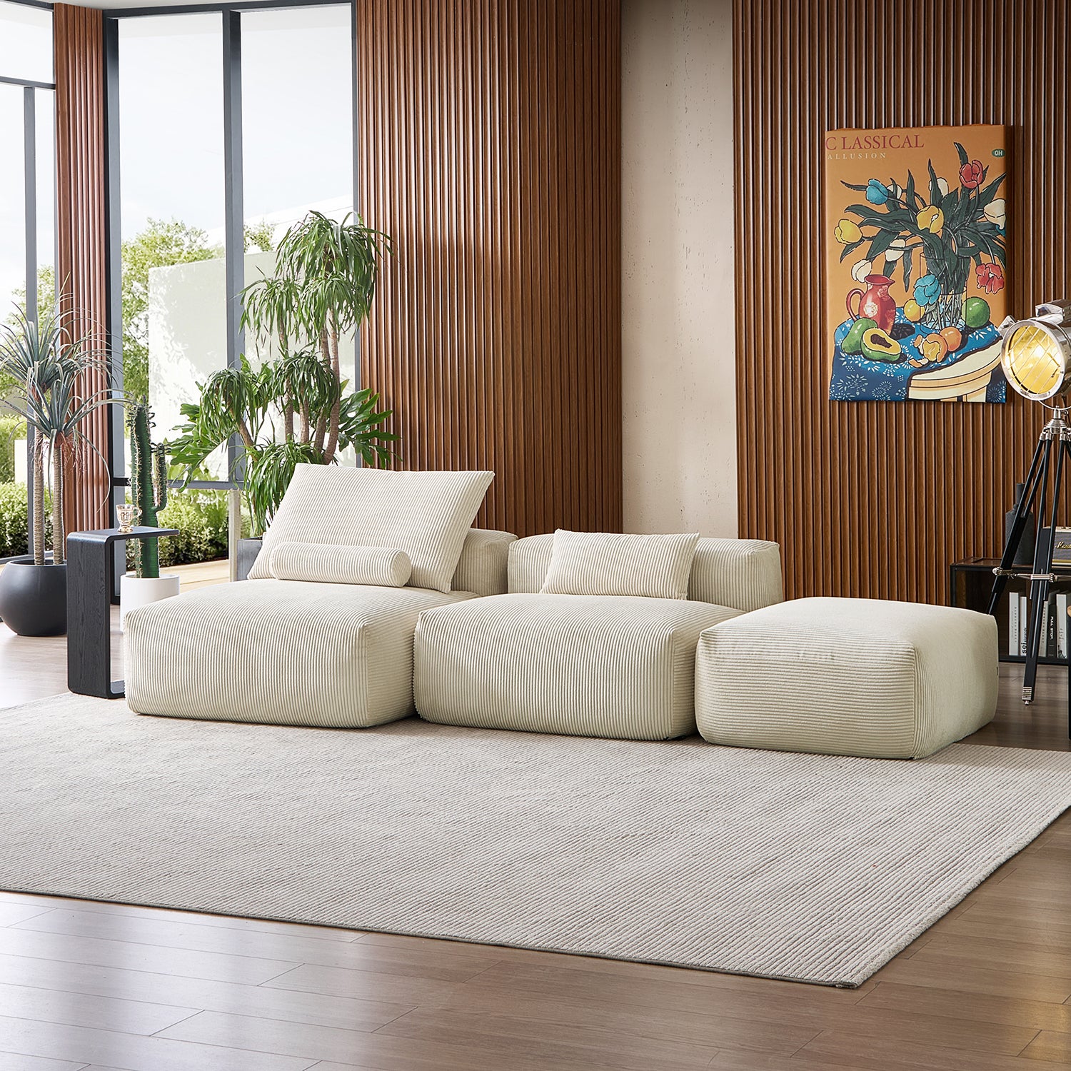 Mellow Open Sectional with Ottoman - Mario Capasa