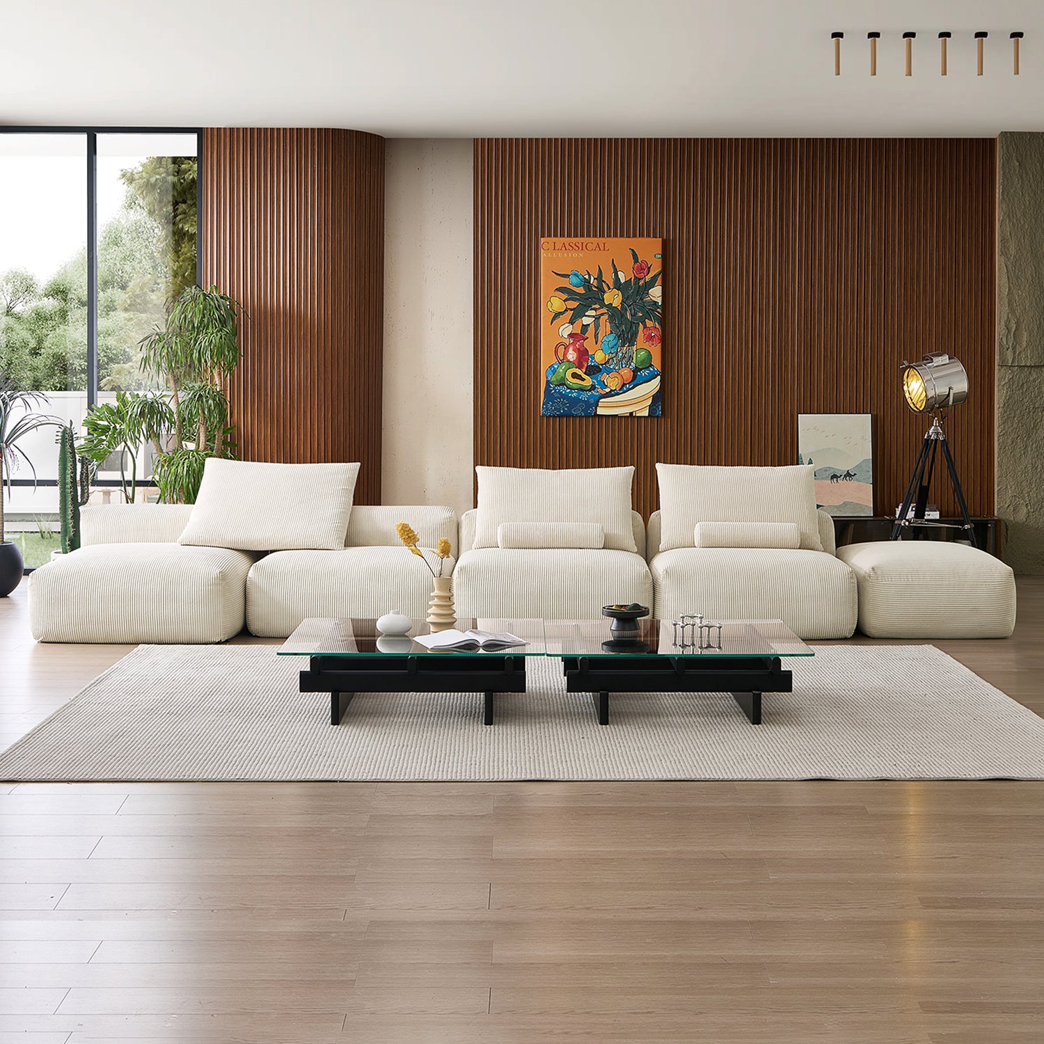 Mellow Open Sectional with Ottoman - Mario Capasa