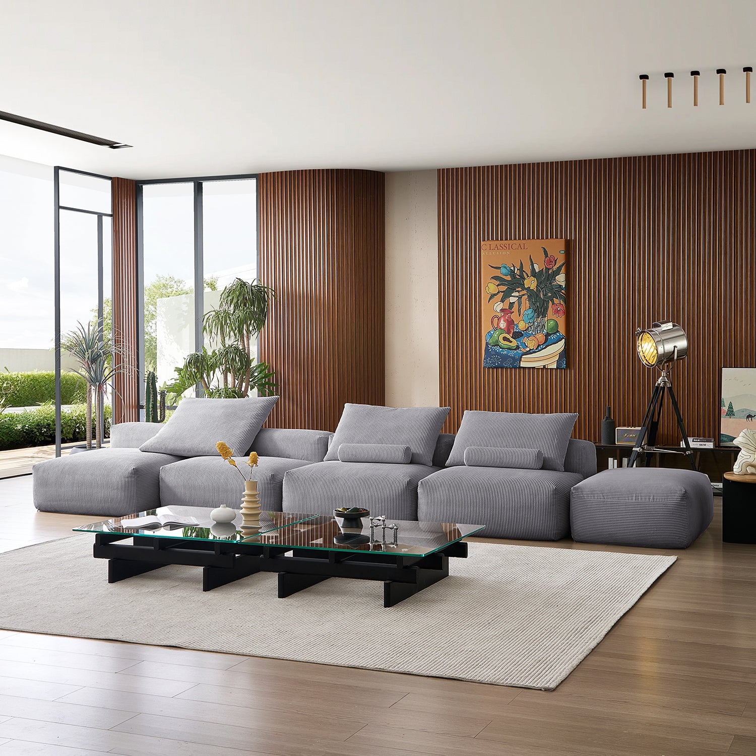 Mellow Open Sectional with Ottoman - Mario Capasa