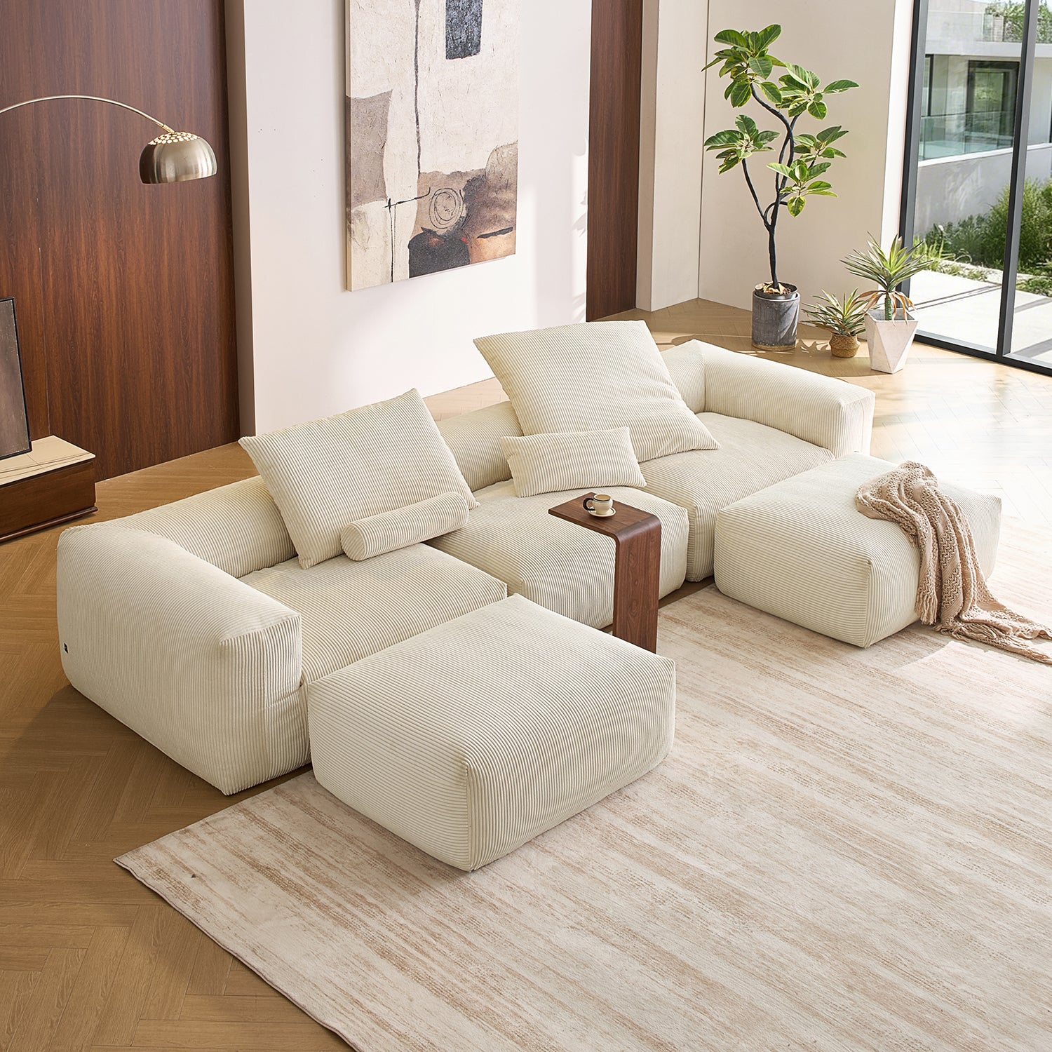 Mellow U Sectional with Ottoman - Mario Capasa