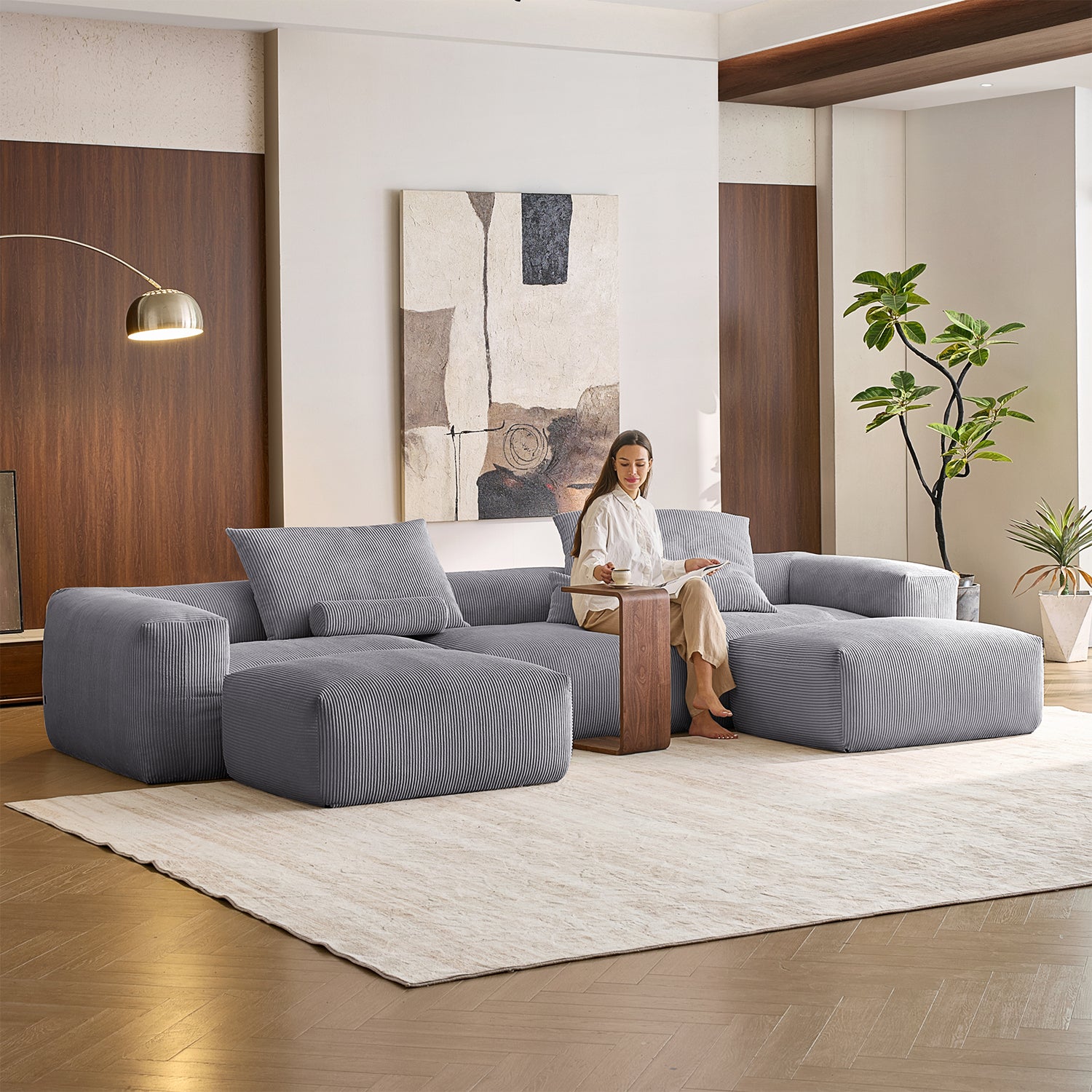 Mellow U Sectional with Ottoman - Mario Capasa