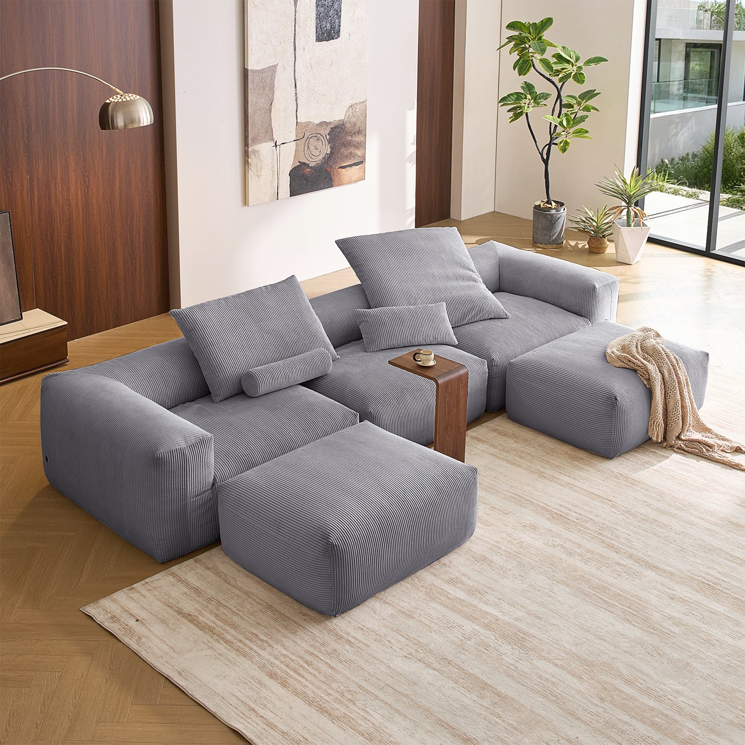 Mellow U Sectional with Ottoman - Mario Capasa