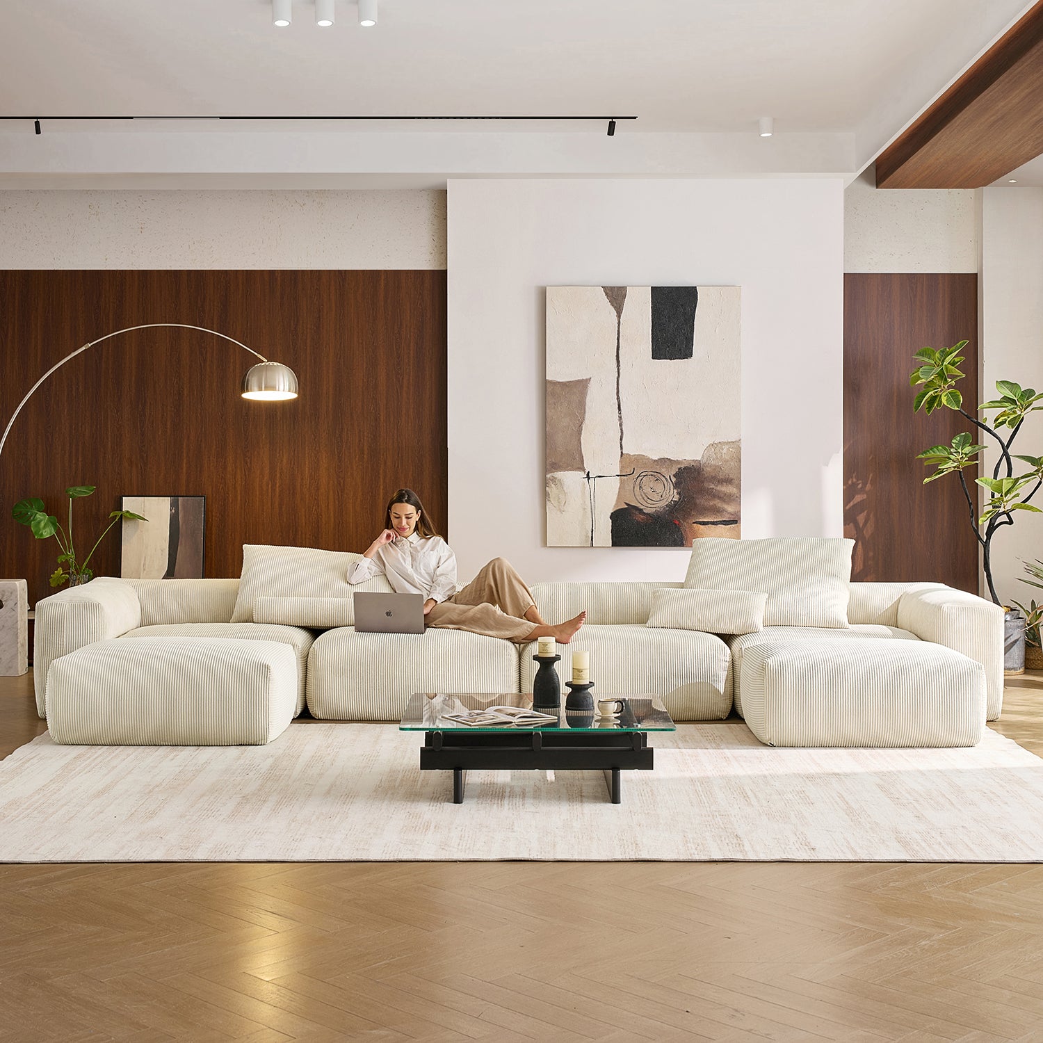 Mellow U Sectional with Ottoman - Mario Capasa