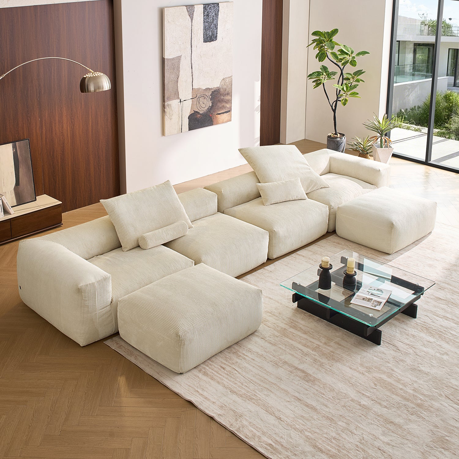 Mellow U Sectional with Ottoman - Mario Capasa