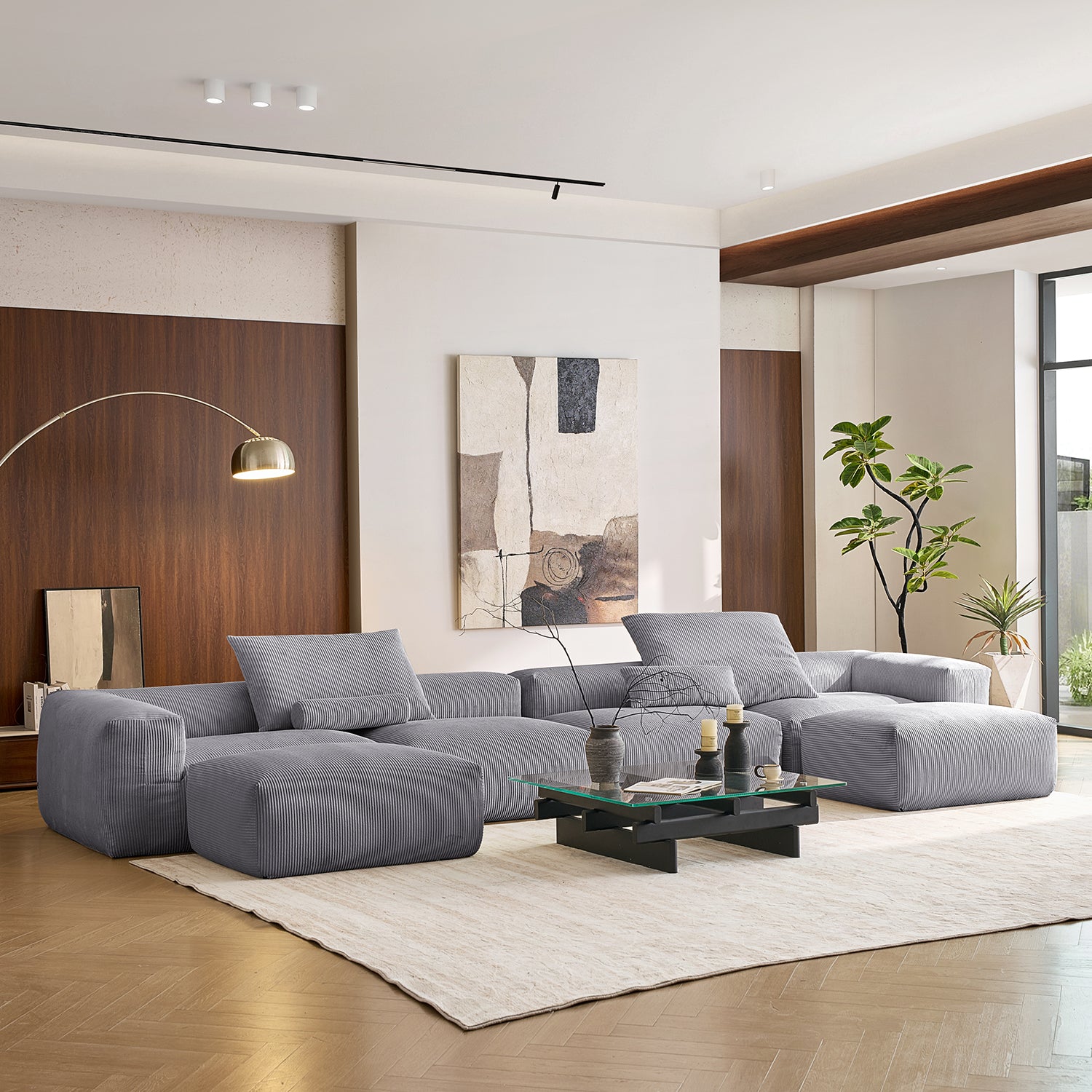 Mellow U Sectional with Ottoman - Mario Capasa