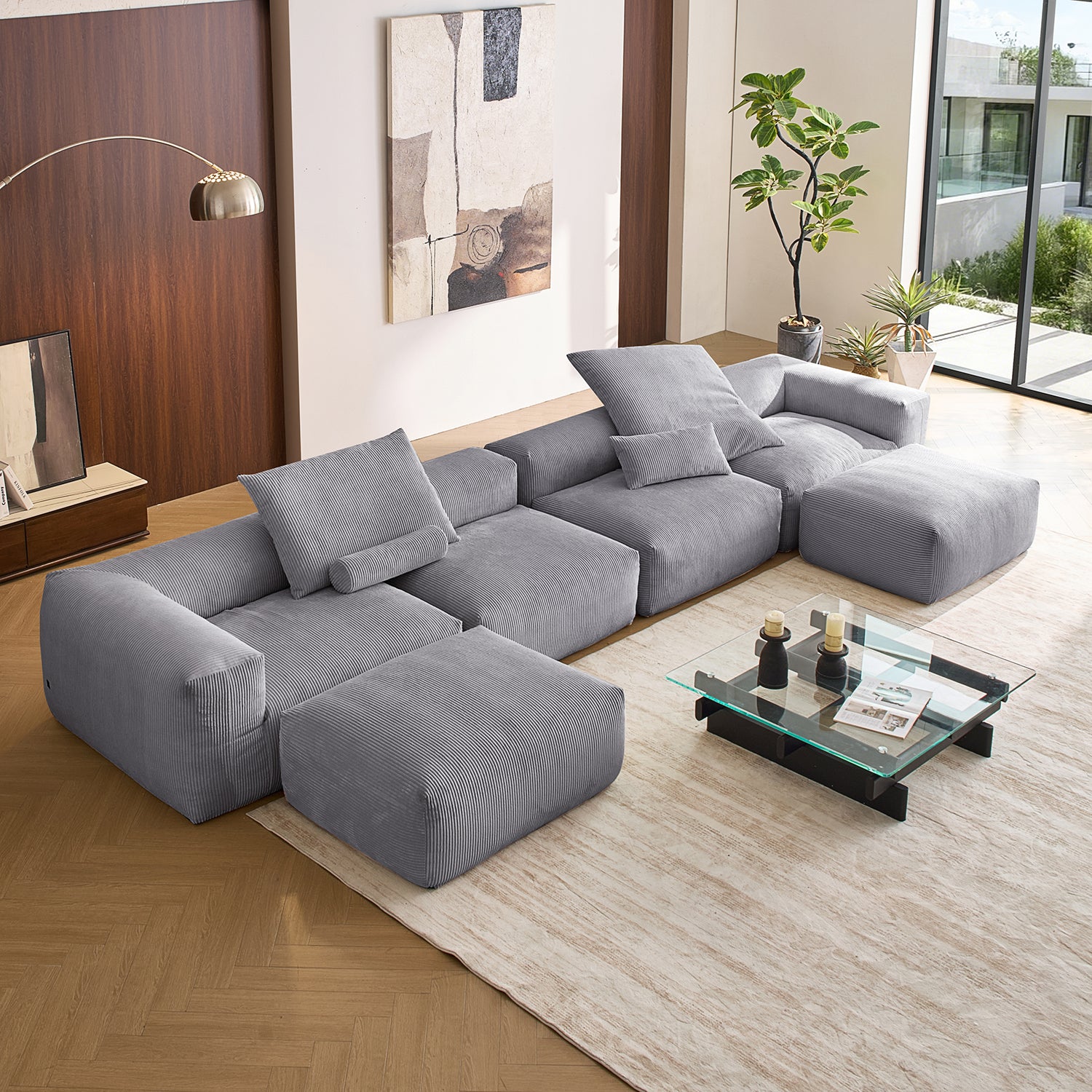 Mellow U Sectional with Ottoman - Mario Capasa
