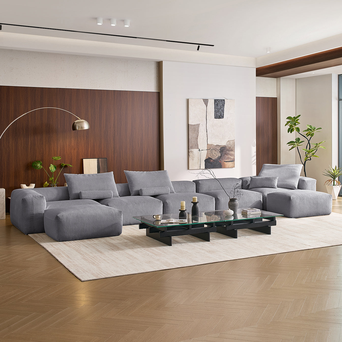 Mellow U Sectional with Ottoman - Mario Capasa