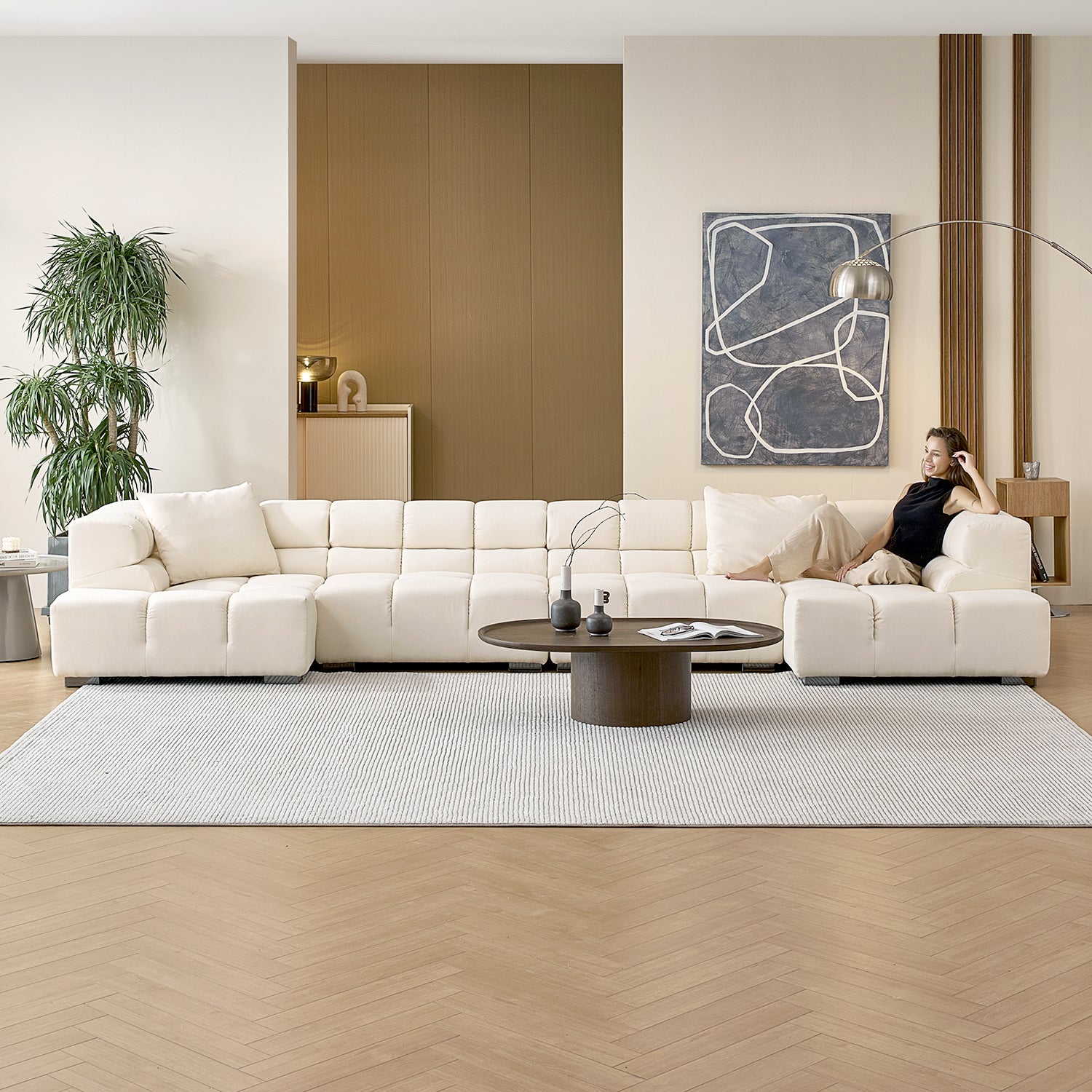 Amora U Sectional High Arm - Mario Capasa