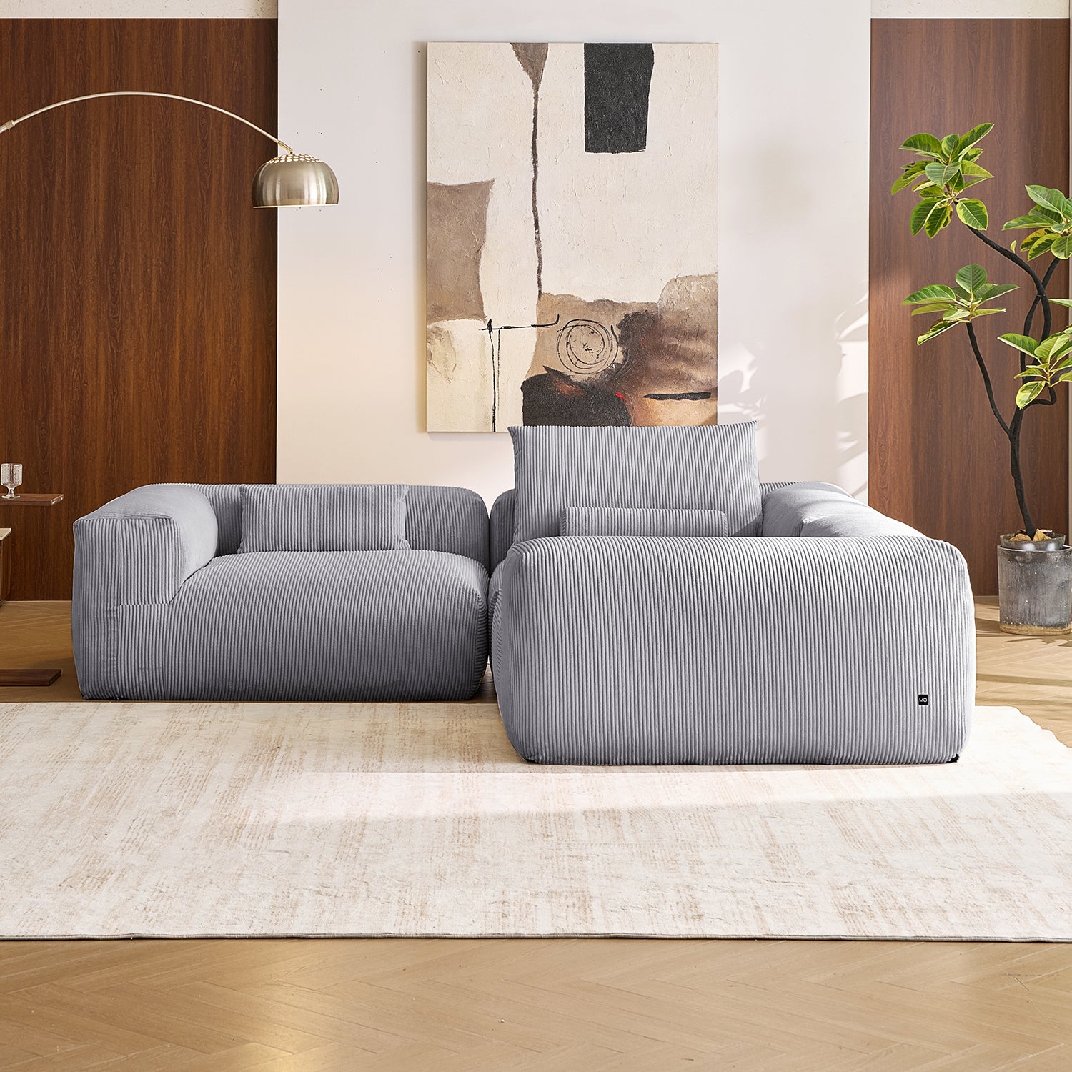 Mellow Closed L Sectional - Mario Capasa