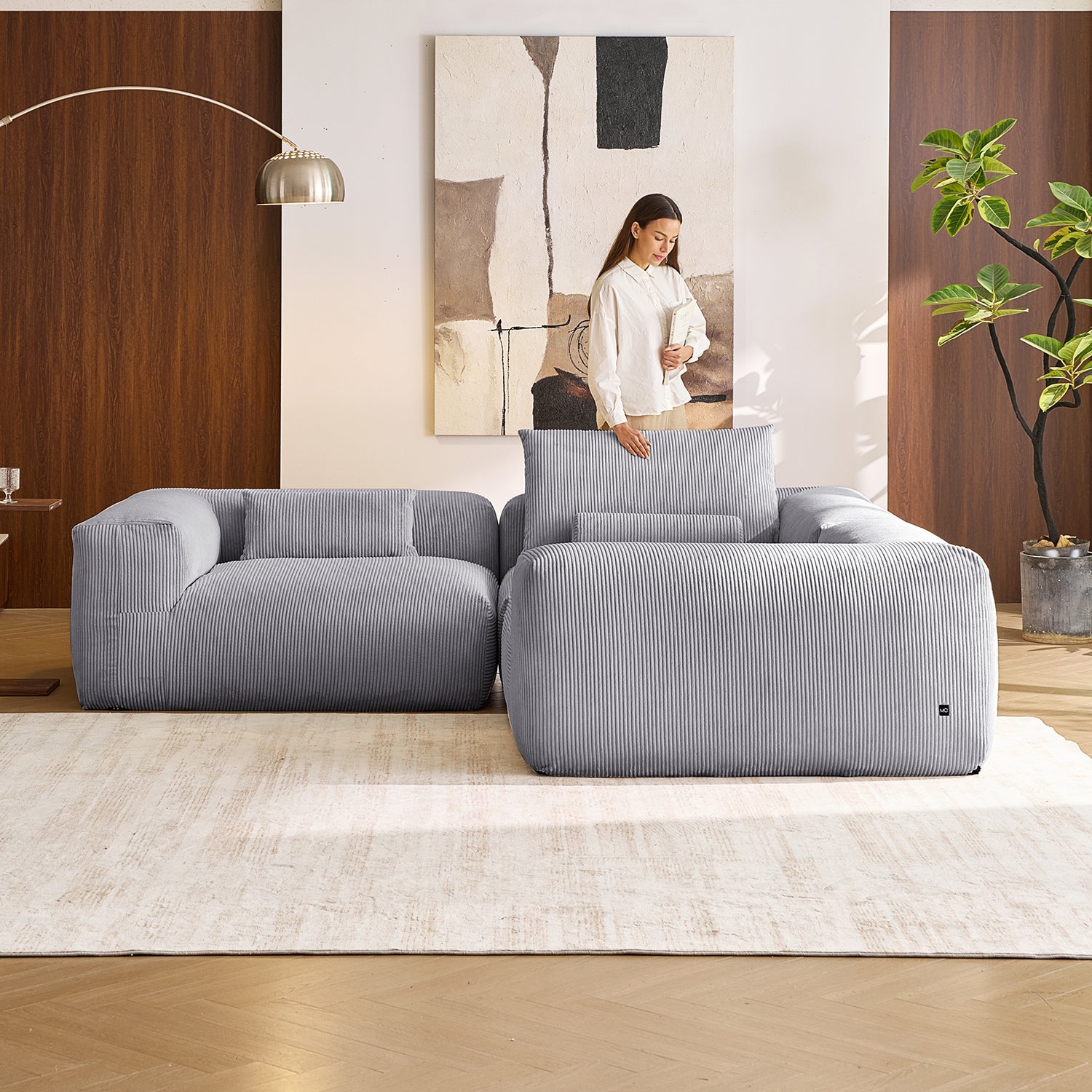 Mellow Closed L Sectional - Mario Capasa