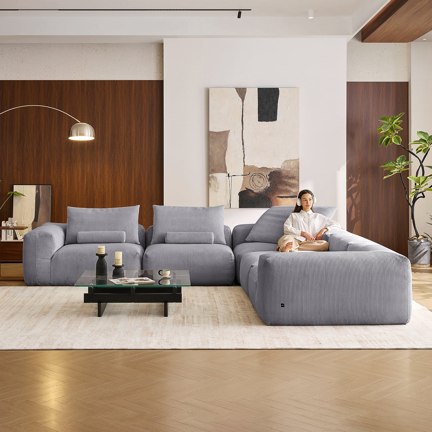 Mellow Closed L Sectional - Mario Capasa