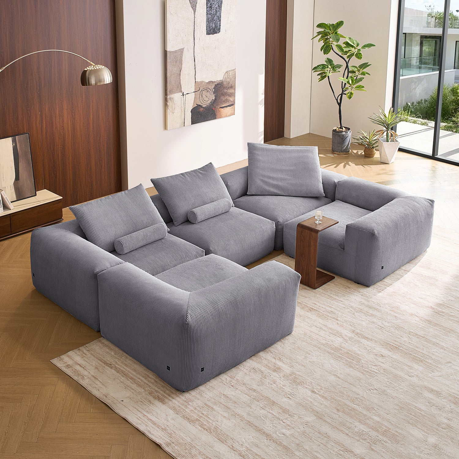 Mellow Closed U Sectional - Mario Capasa