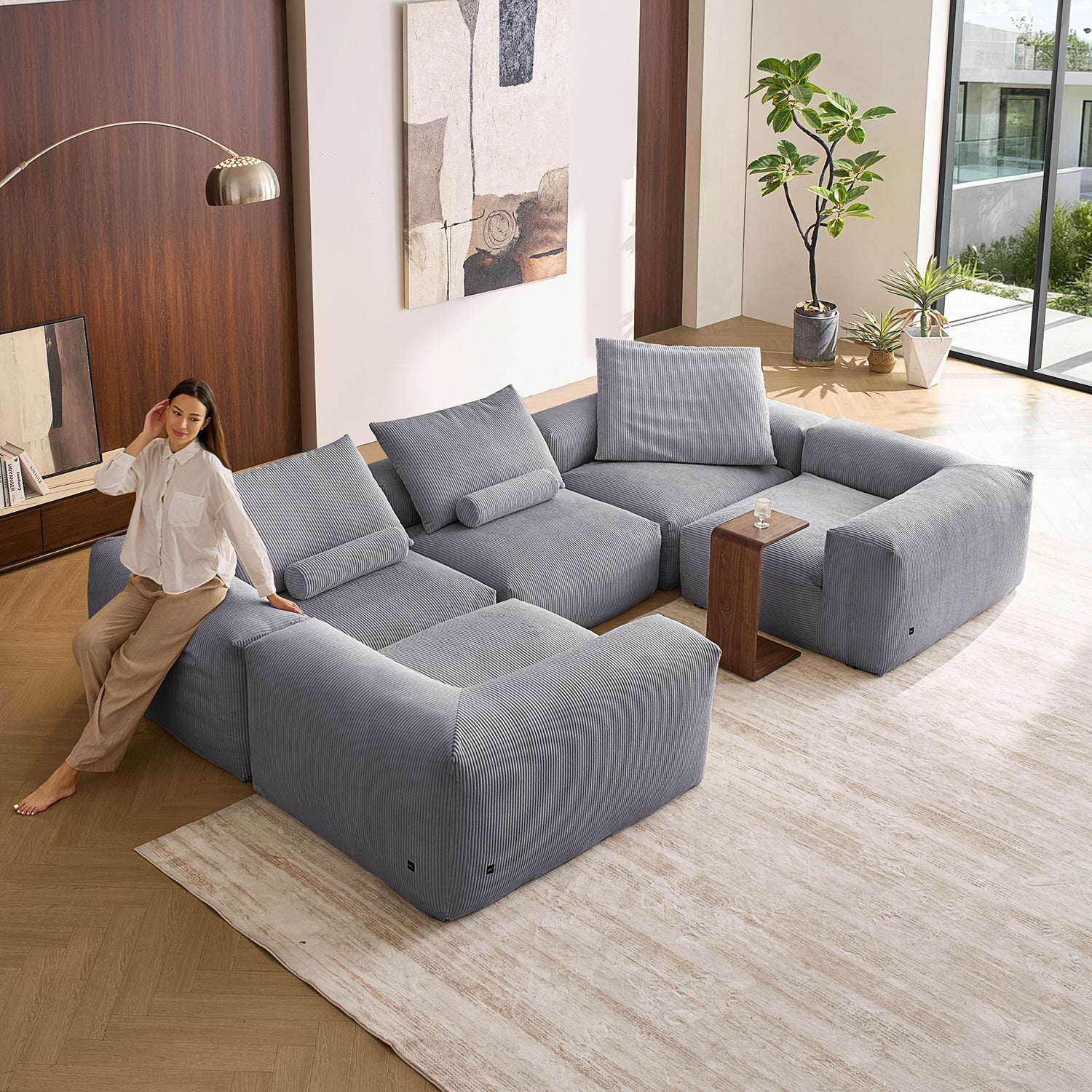 Mellow Closed U Sectional - Mario Capasa