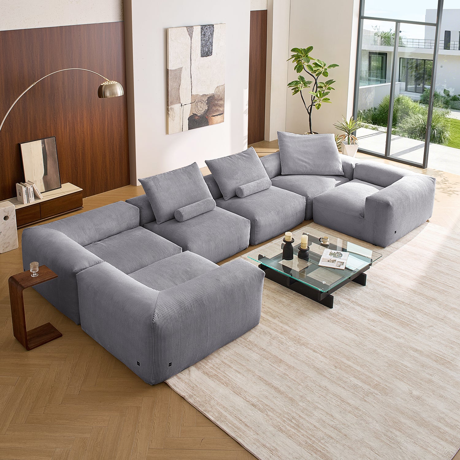 Mellow Closed U Sectional - Mario Capasa