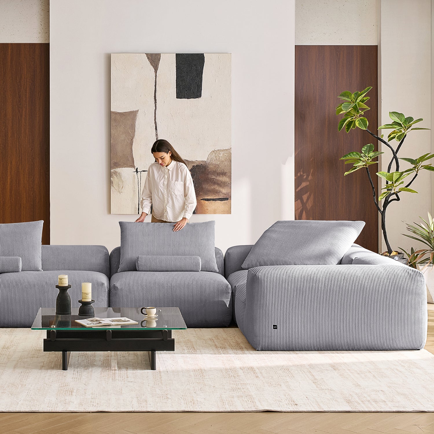 Mellow Closed U Sectional - Mario Capasa