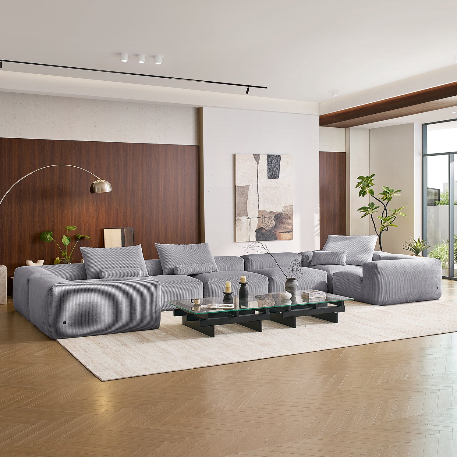 Mellow Closed U Sectional - Mario Capasa