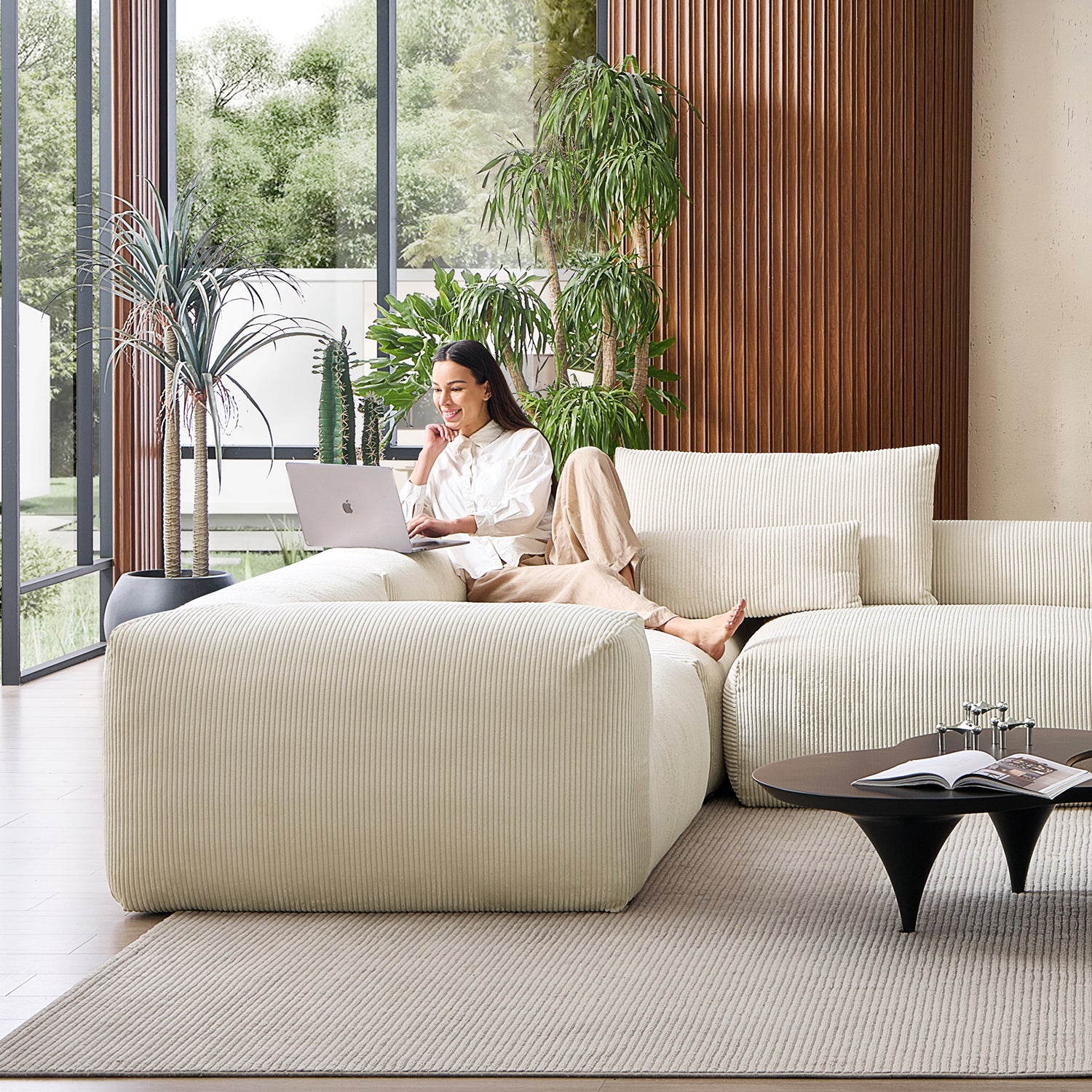 Mellow Extra Deep Closed U Sectional - Mario Capasa