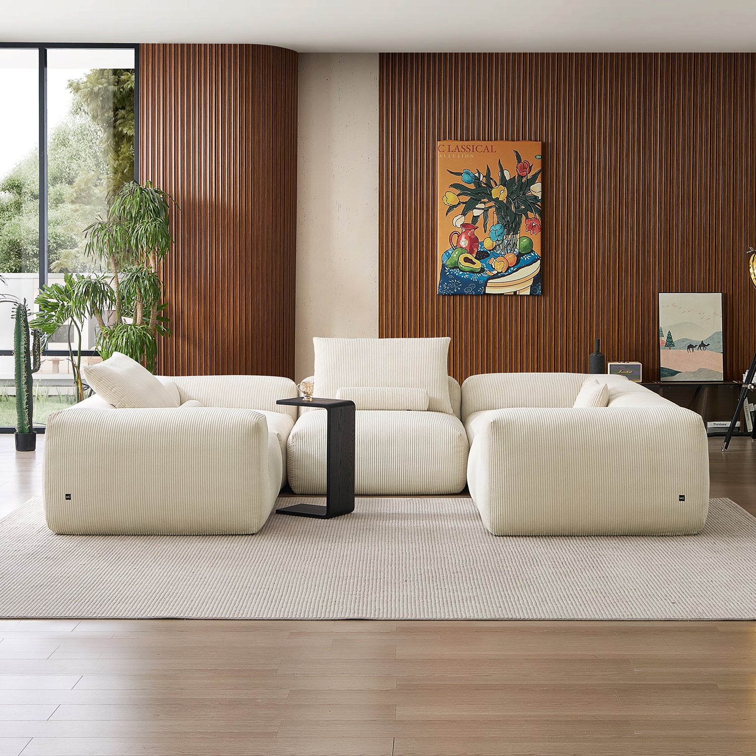 Mellow Extra Deep Closed U Sectional - Mario Capasa