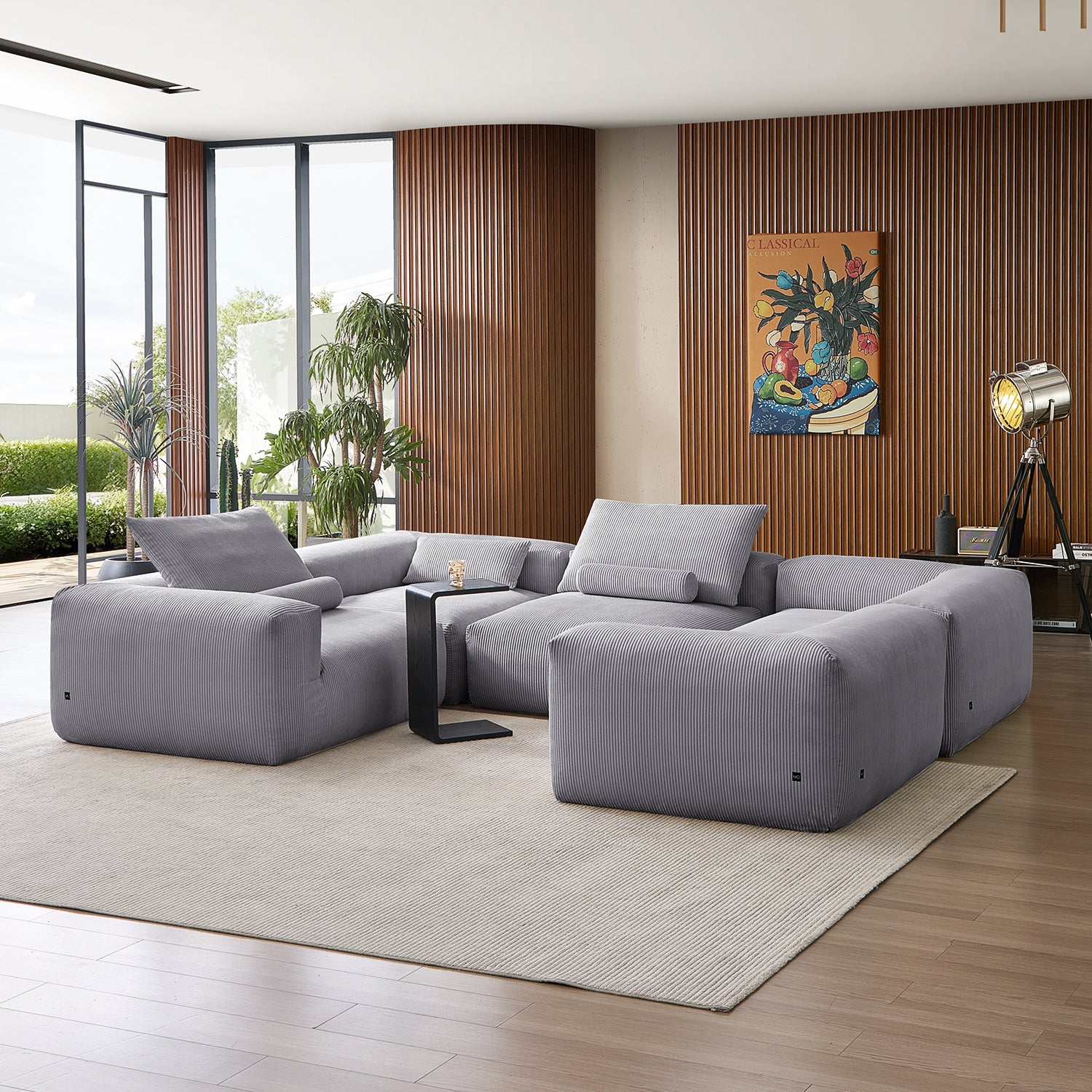 Mellow Extra Deep Closed U Sectional - Mario Capasa
