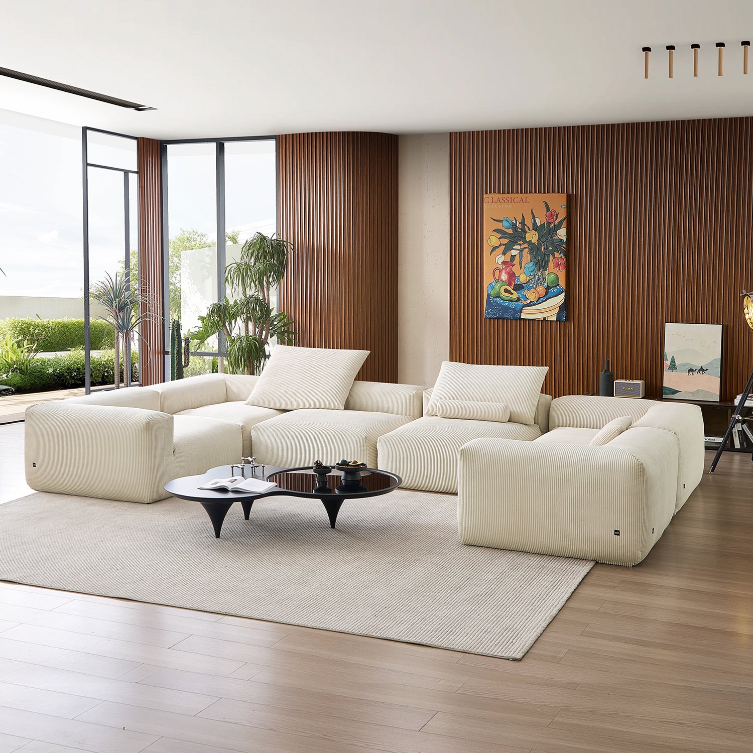 Mellow Extra Deep Closed U Sectional - Mario Capasa