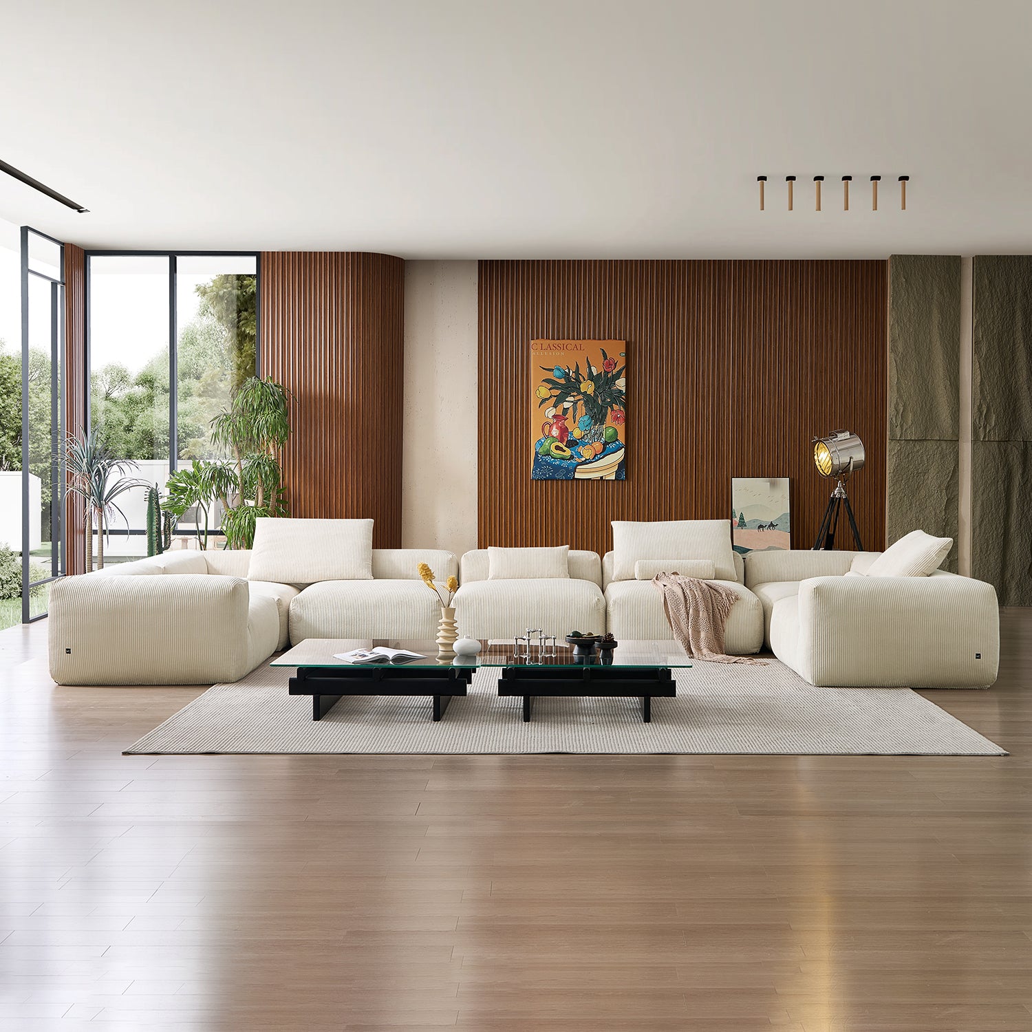 Mellow Extra Deep Closed U Sectional - Mario Capasa